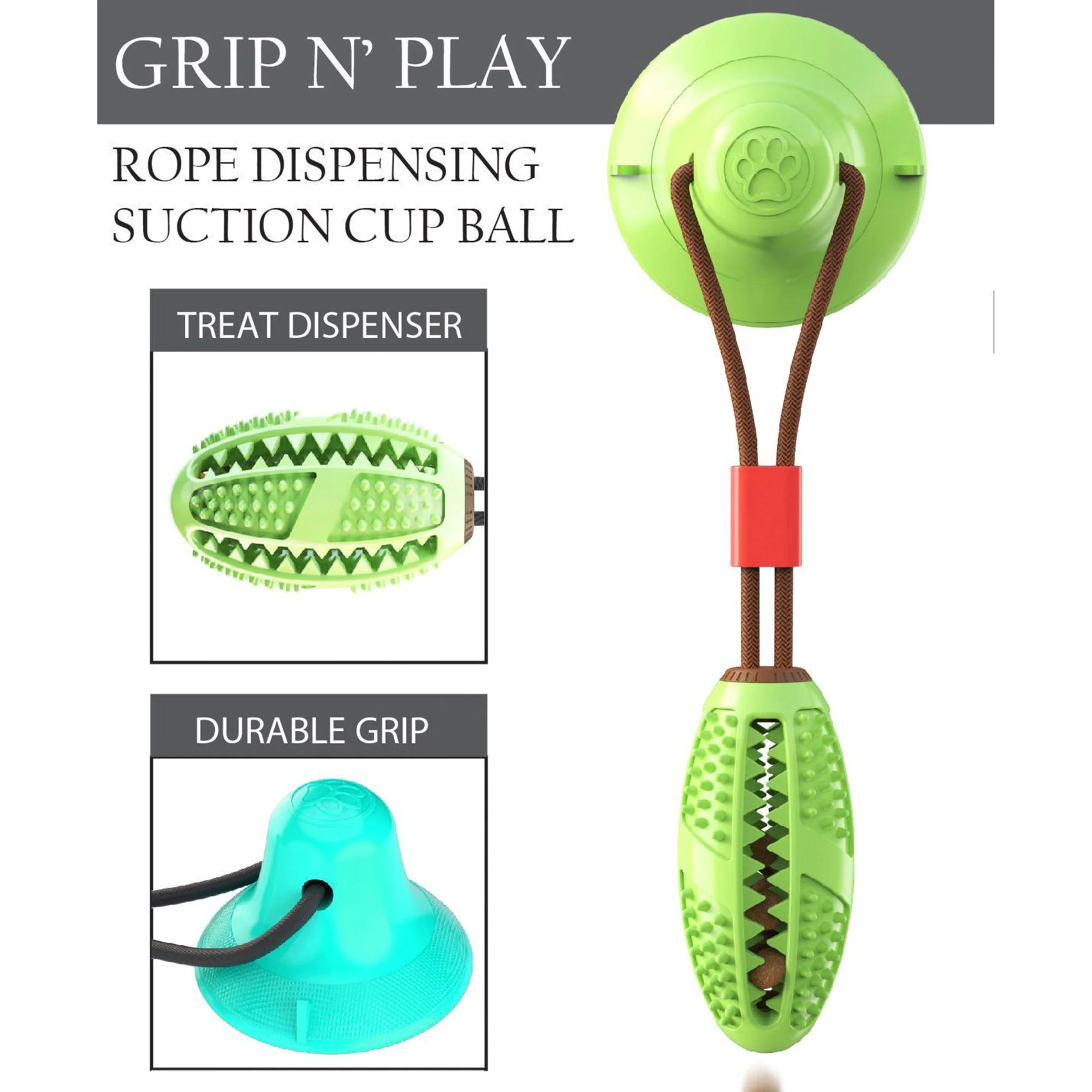 Pet Life&reg; Grip N Play Suction Cup Dog Toy - Image 7