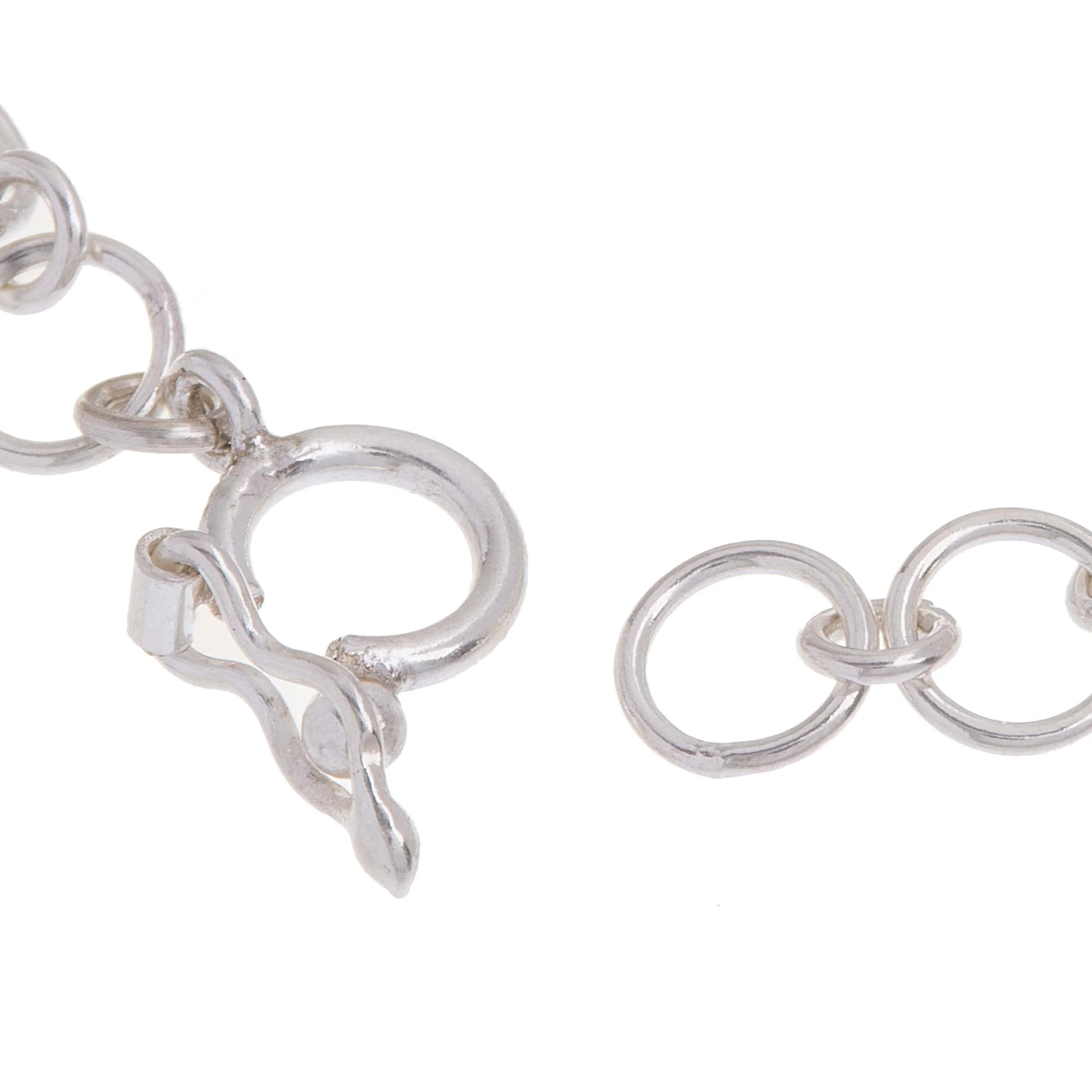 Petal Rain in Blue Blue Hydrangea Leaf Sterling Silver Teardrop Link Bracelet - Image 5