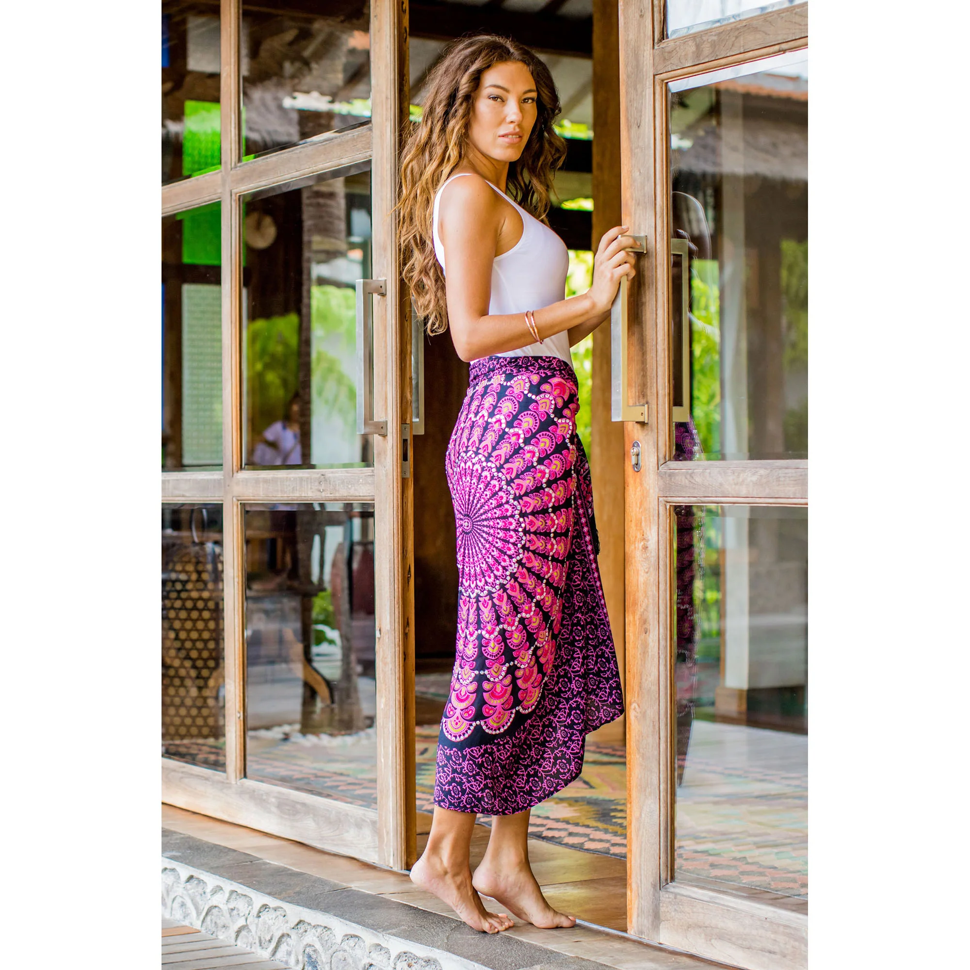 Pink Sunshine Beach Sarong - Image 2