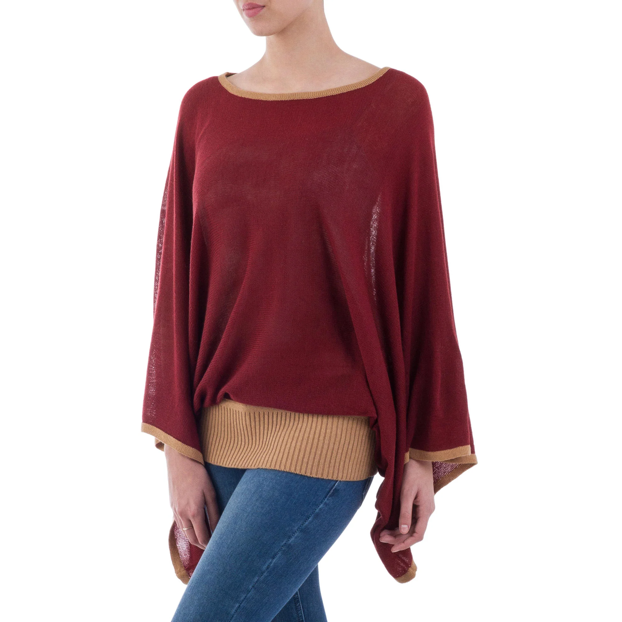 Piura Dance Burgundy Sweater - Image 2