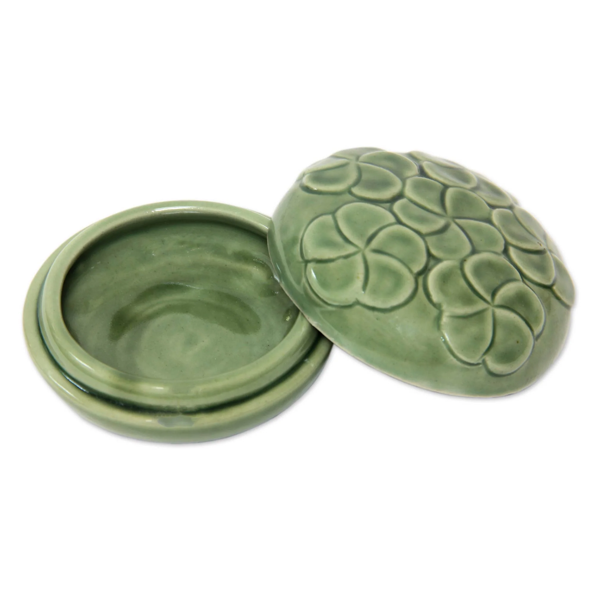 Plumeria Bouquet Decorative Ceramic Box - Image 2