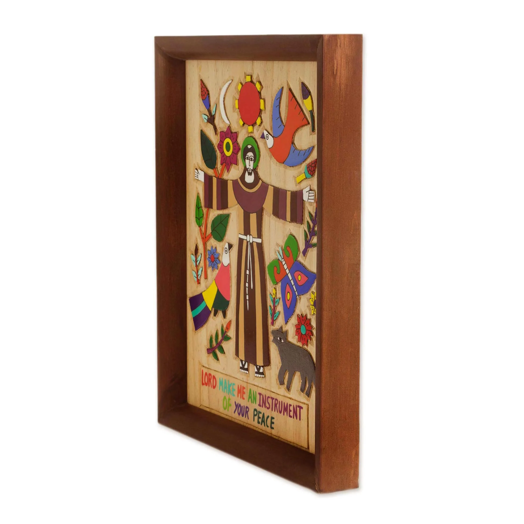 Proclamation of Love Wood Relief Panel Depicting Jesus Christ from El Salvador - Image 4
