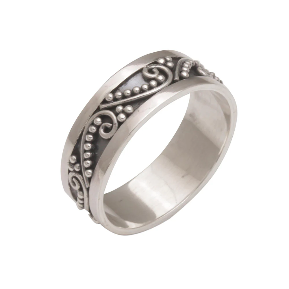 Punctuation Marks Sterling Silver Ring - Image 2