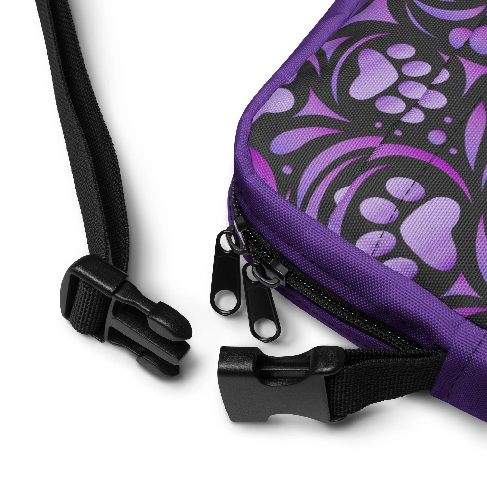 Purple Paw Symphony Utility Crossbody Bag - Image 3