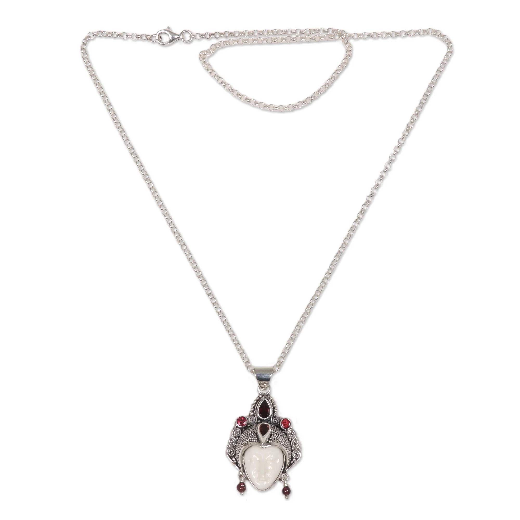 Queen of Sumatra Bone Pendant Necklace - Image 5