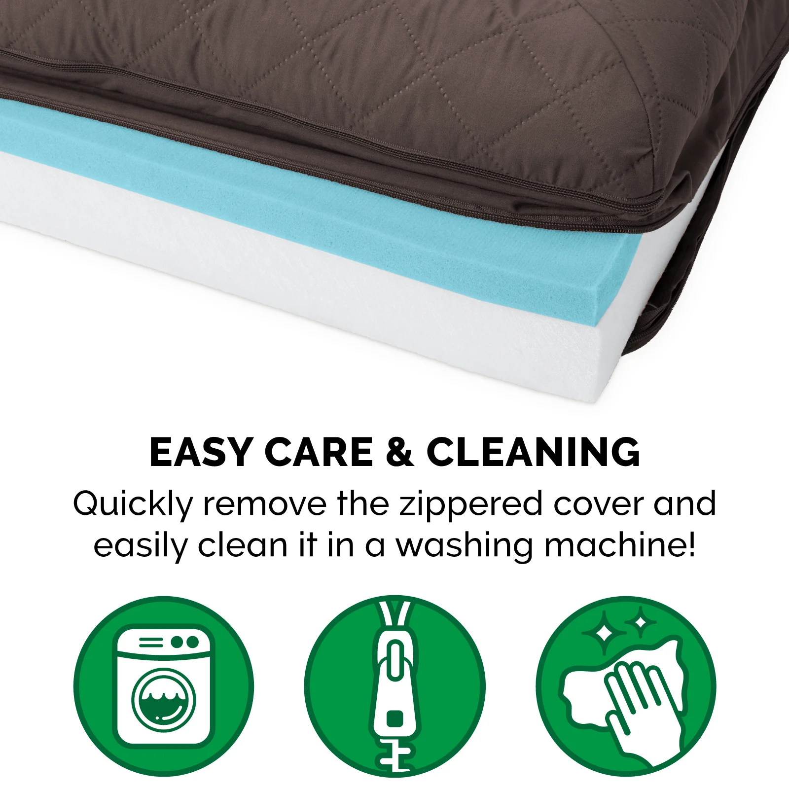 Quilted Memory Foam Sofa-Style Couch Pet Bed - Image 5