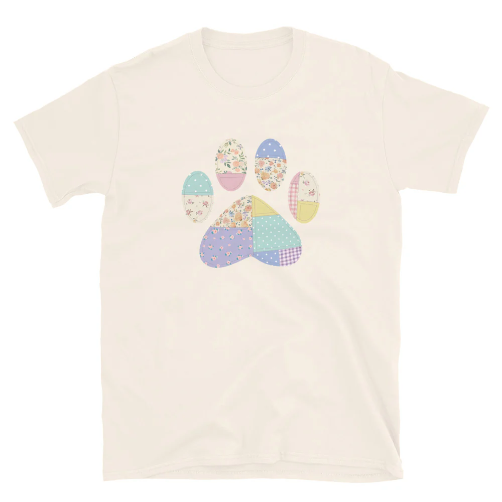 Quilted Paw Print T-Shirt - Image 5