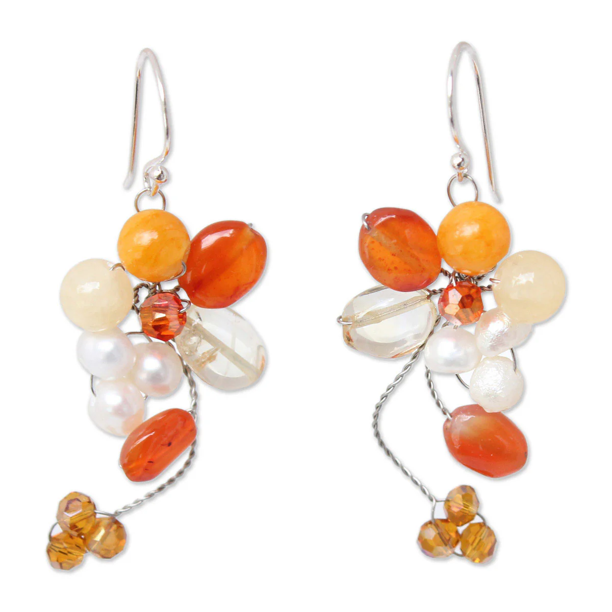 Radiant Bouquet Multi-Gem Cluster Earrings - Image 2