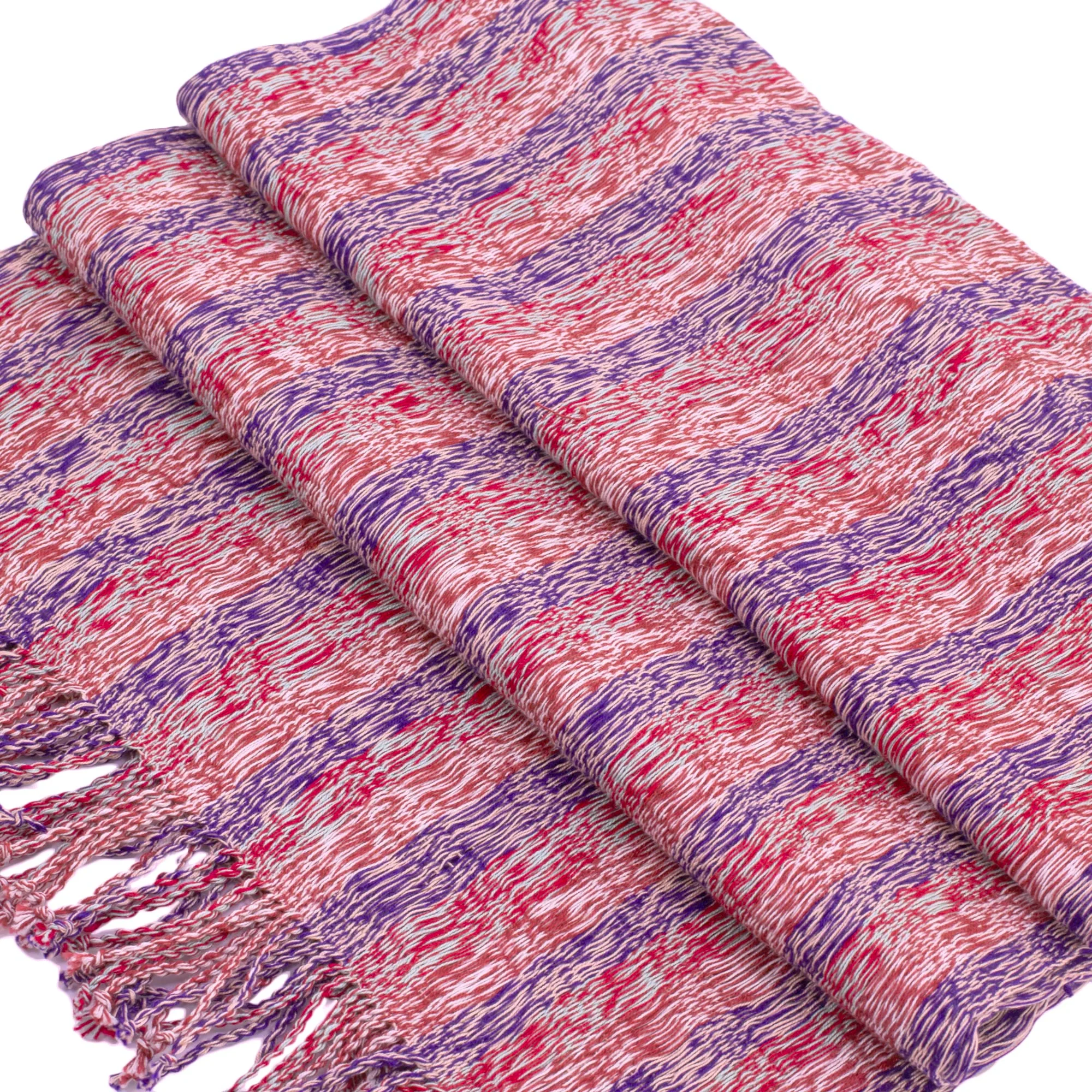 Rain of Color Hand Crafted 100% Cotton Scarf Made in Guatemala - Image 5