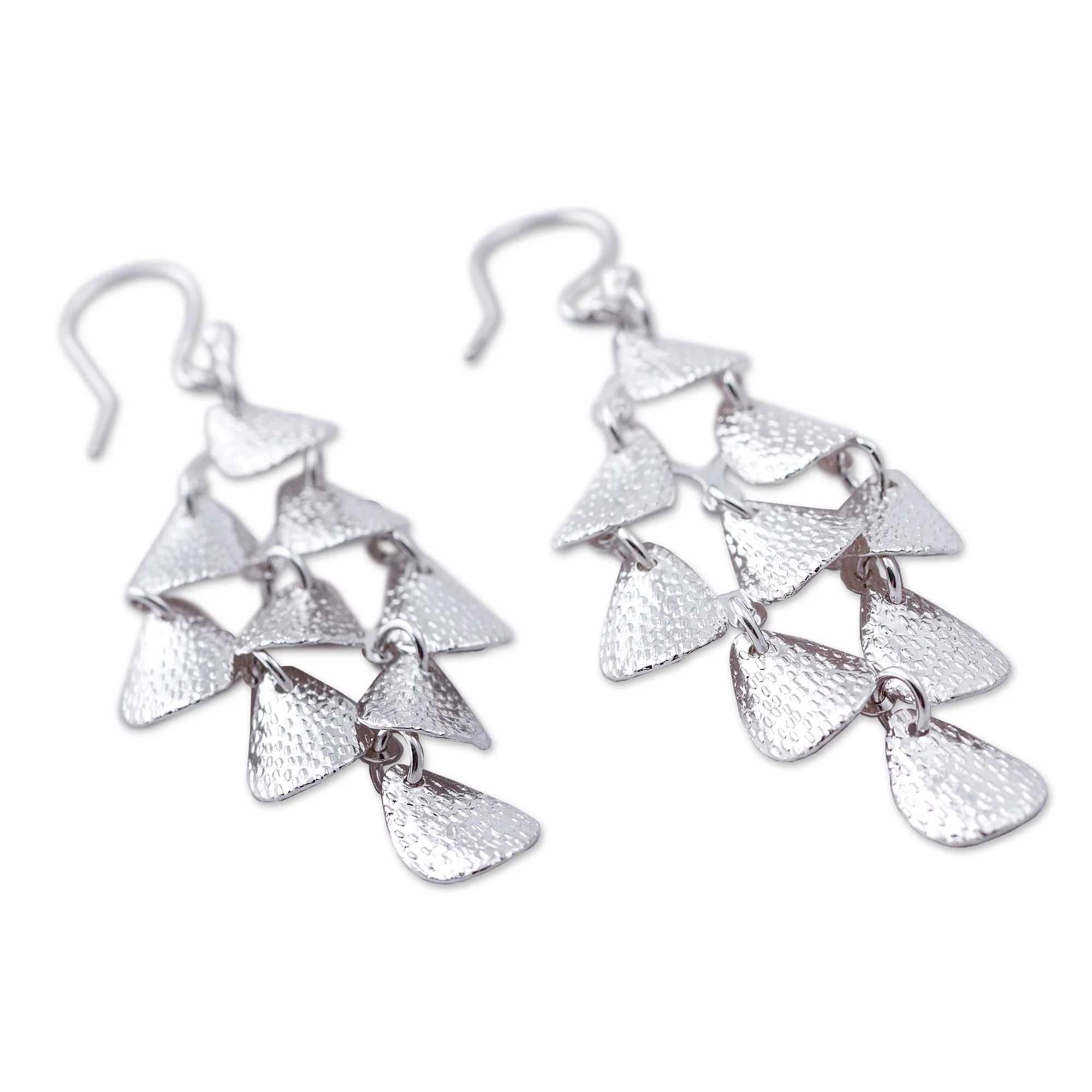 Rain Sterling Silver Long Chandelier Earrings - Image 5