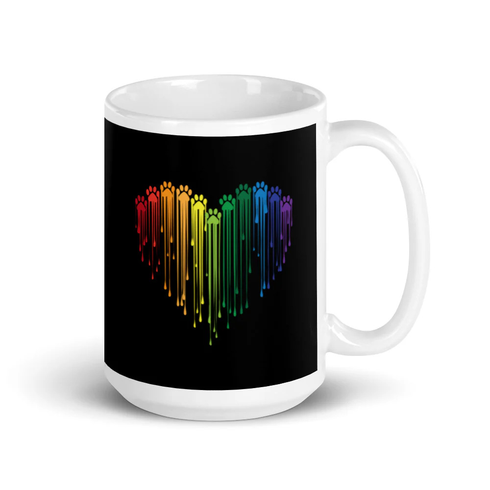 Rainbow Painted Paws Mug - Image 3