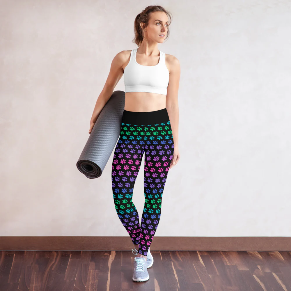 Rainbow Paw Yoga All Over Print Leggings - Image 2
