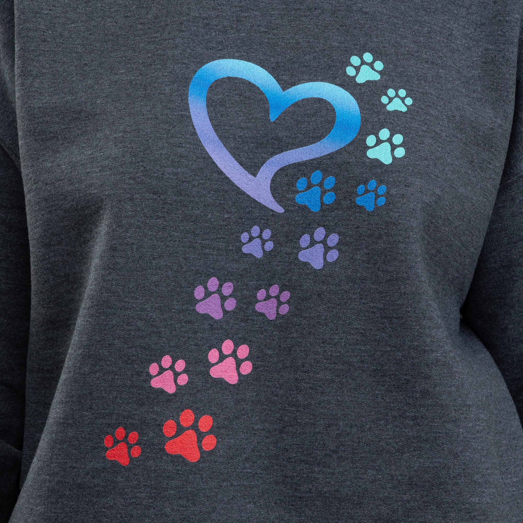 Rainbow Paws To My Heart Crewneck Sweatshirt - Image 2
