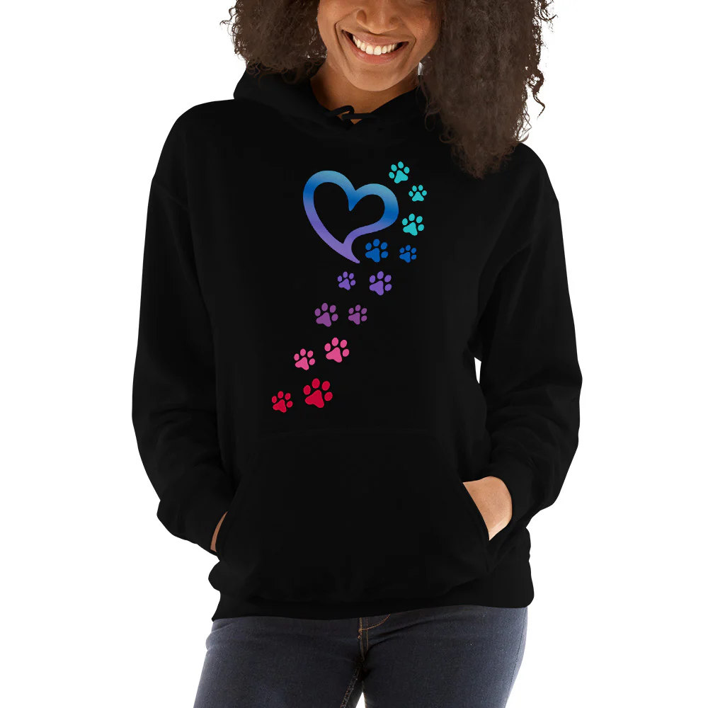 Rainbow Paws To My Heart Hoodie - Image 7