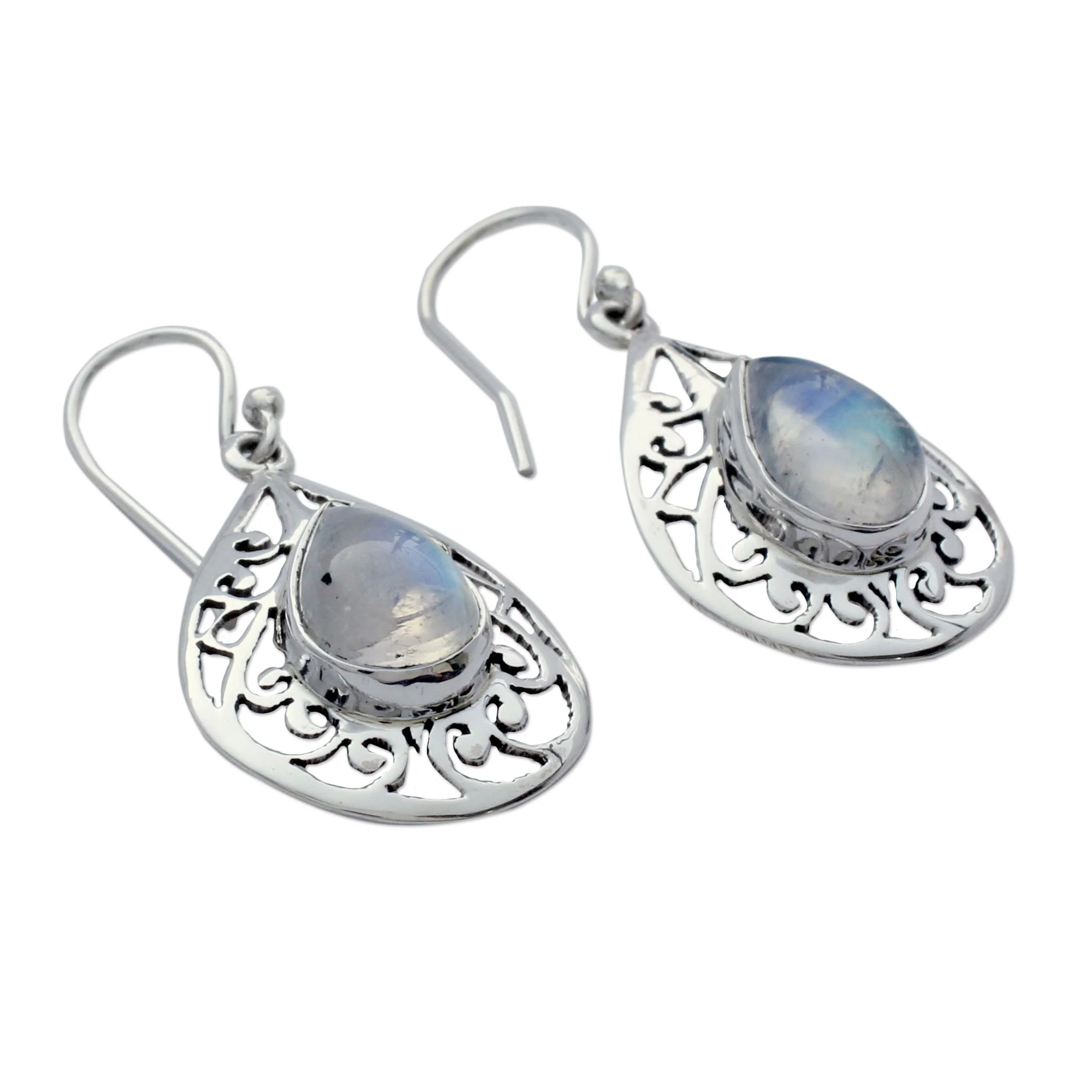 Rainbow Teardrops Sterling Silver Earrings - Image 3