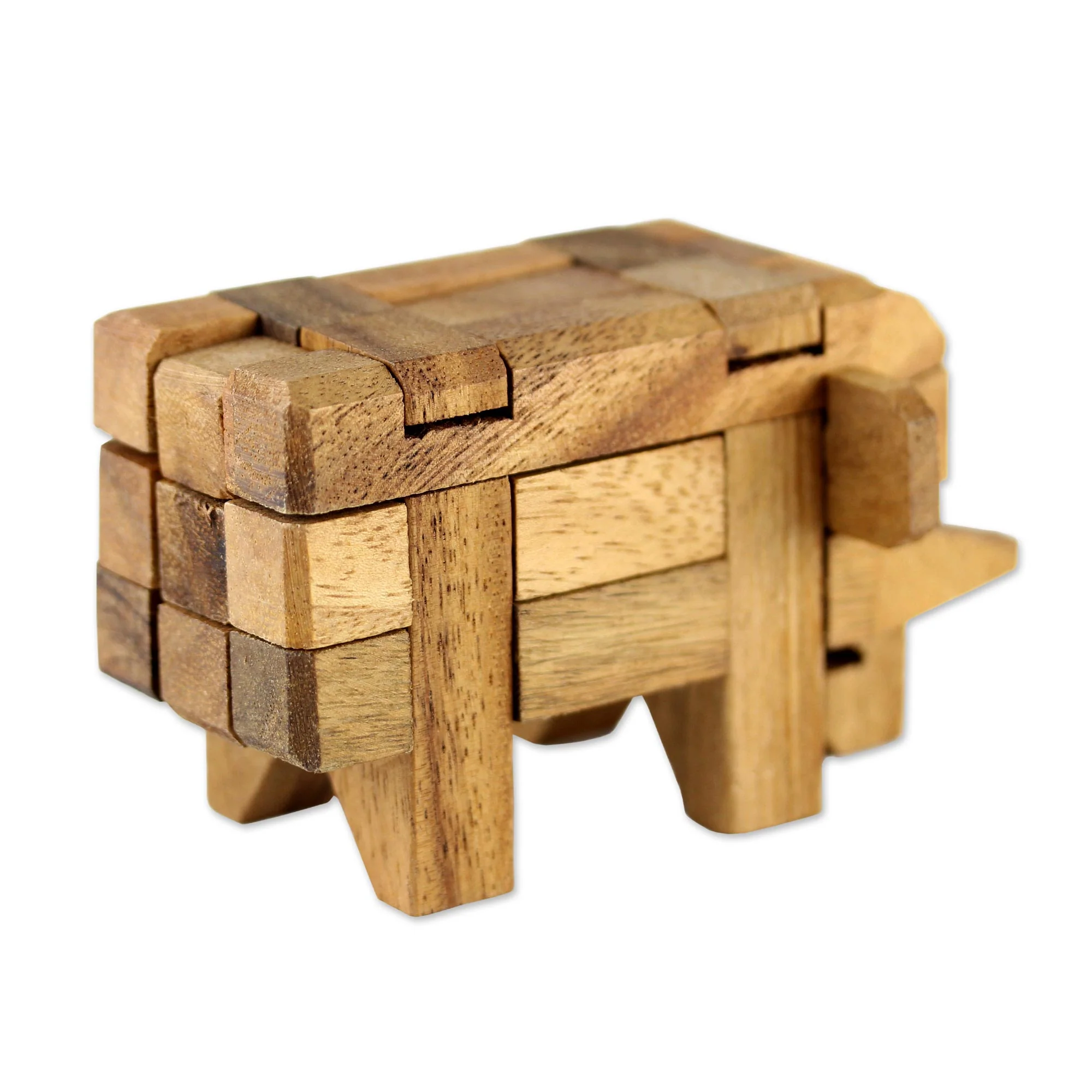 Raintree Wood Elephant Puzzle Game - Image 3