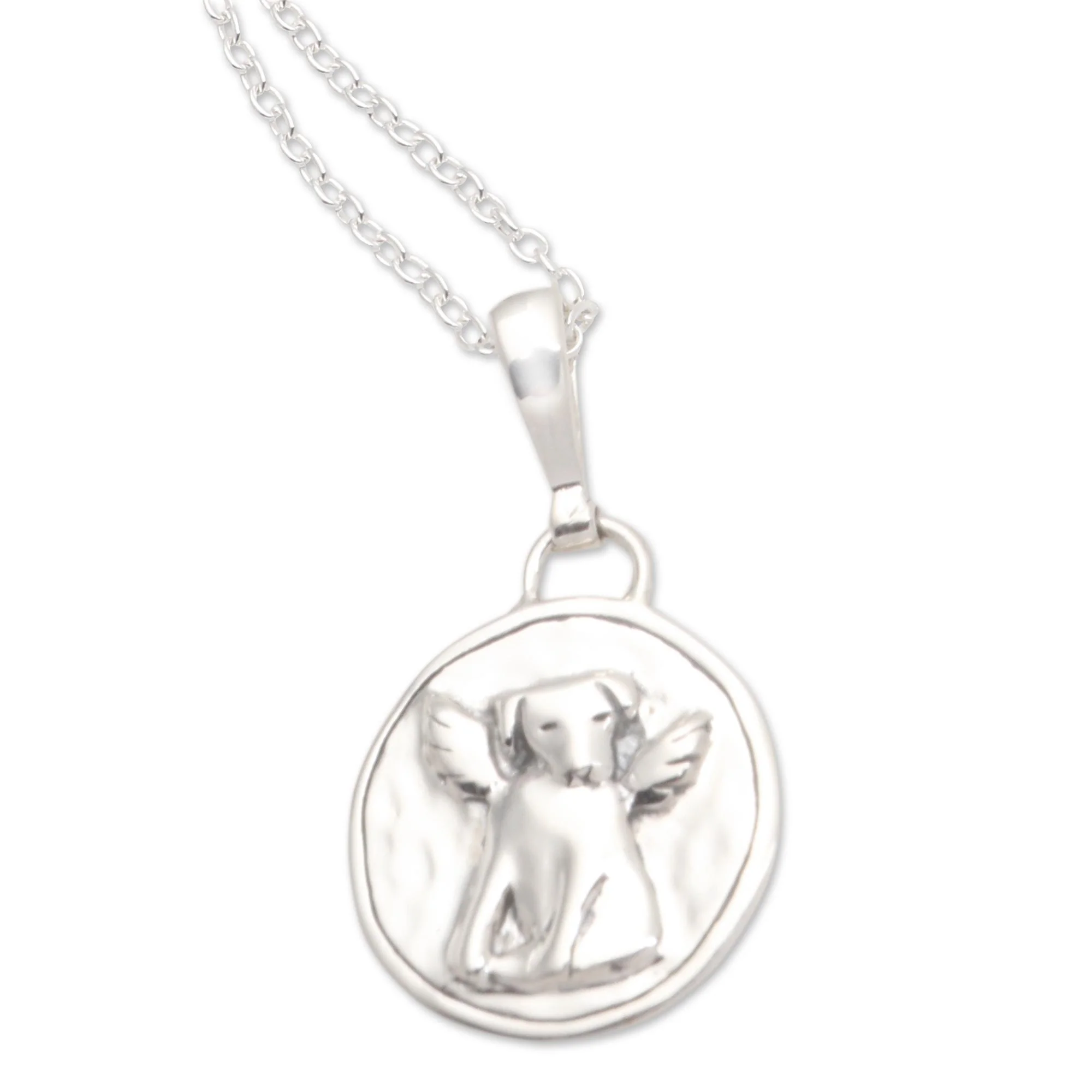 Really Good Boy Sterling Silver Pendant Necklace Angel Dog - Image 4