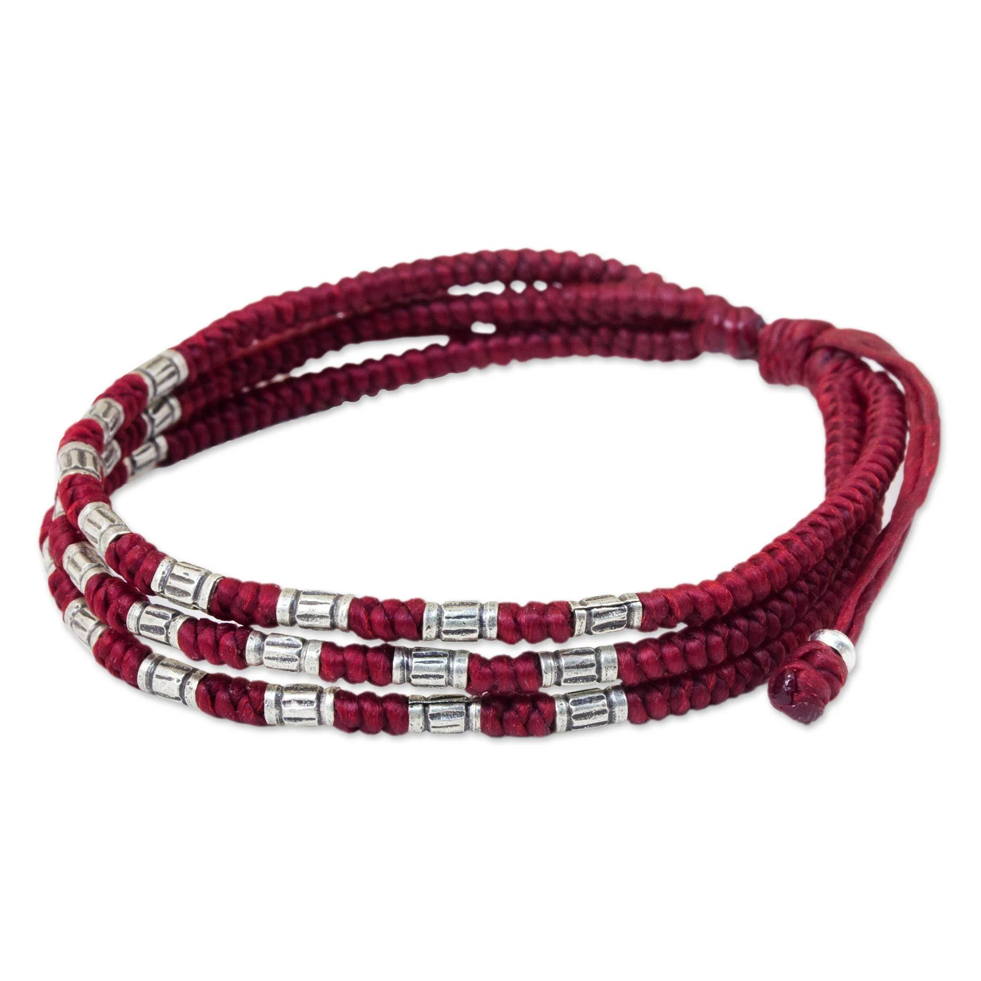 Red Forest Thicket Braided Bracelet - Image 2