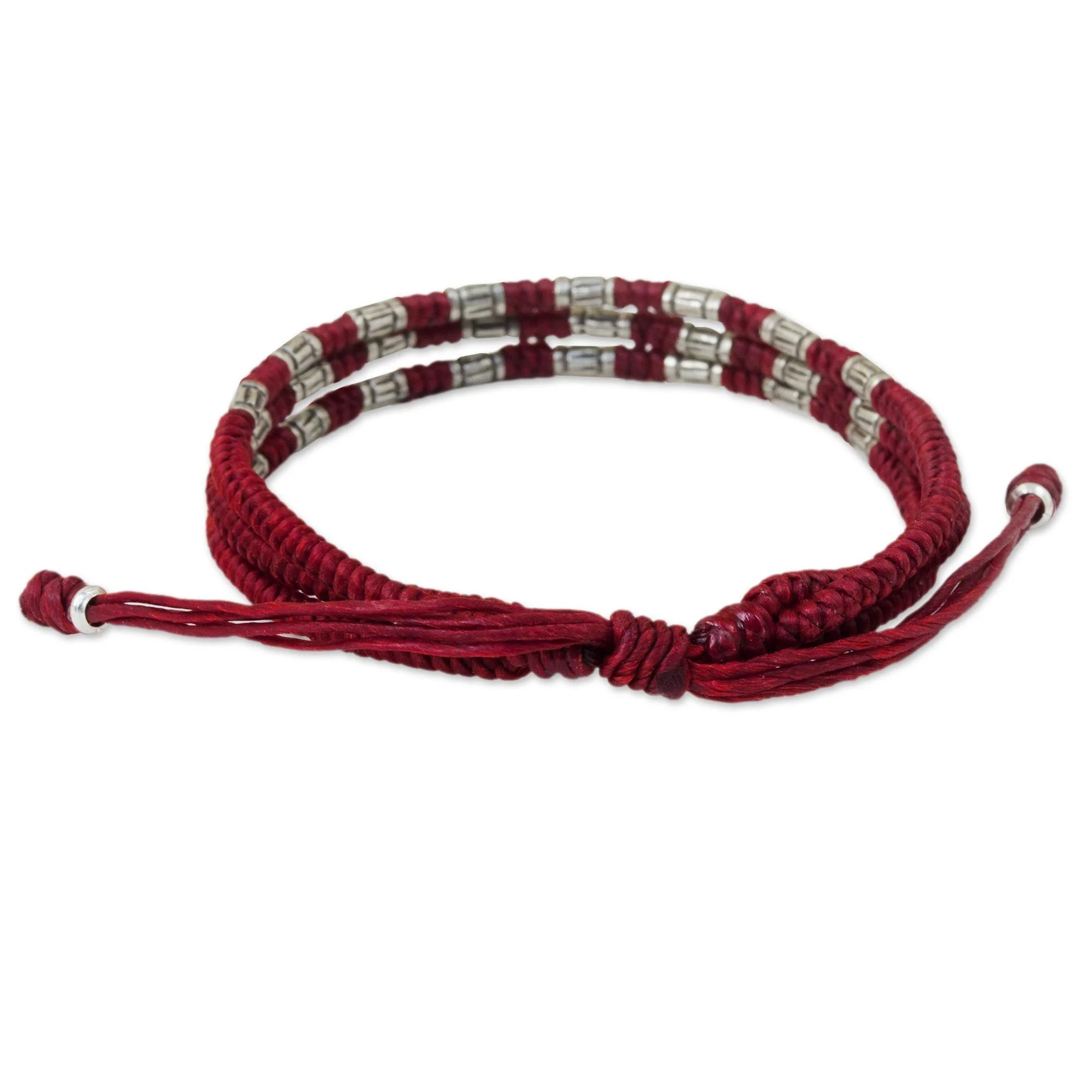 Red Forest Thicket Braided Bracelet - Image 3
