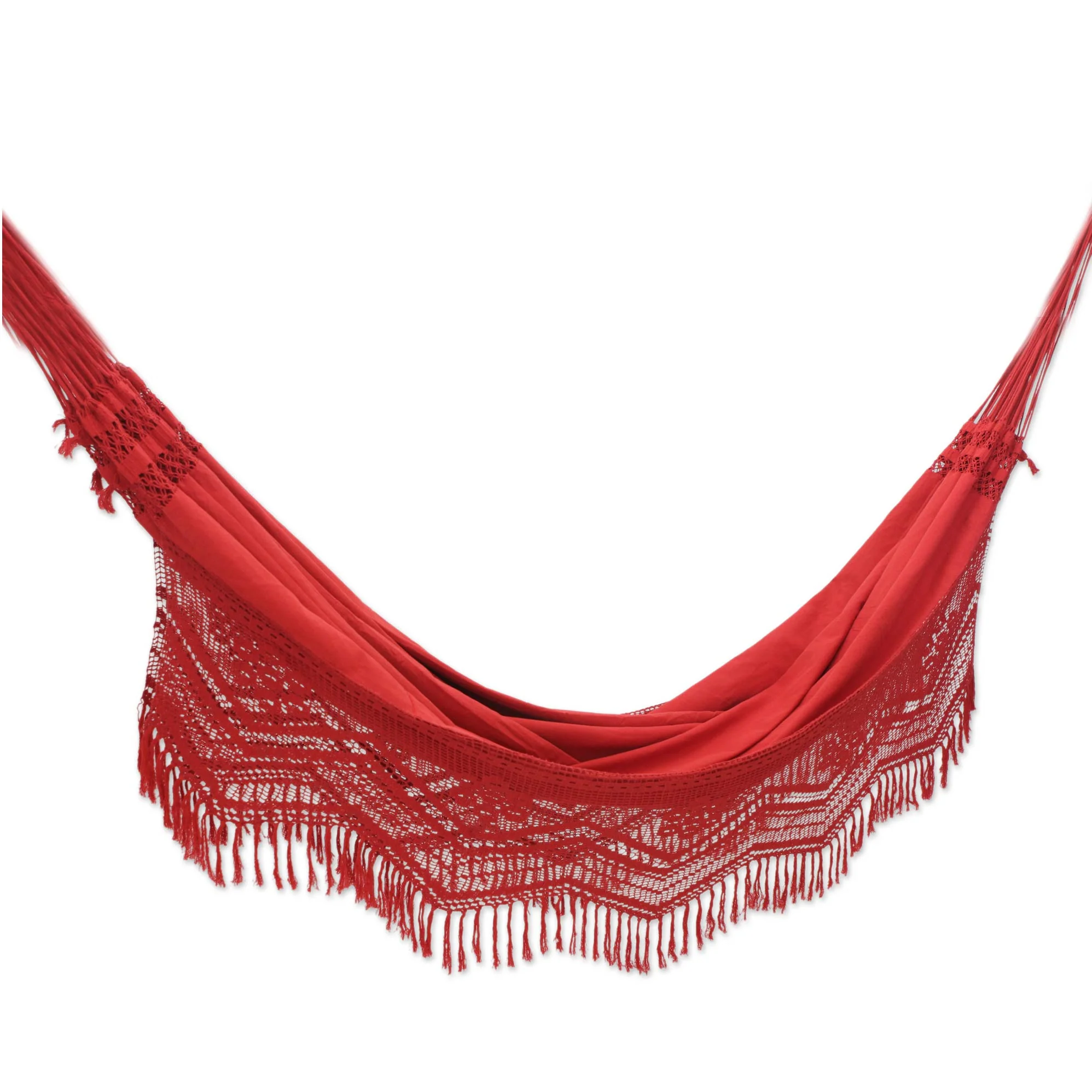 Red Rio Sensation Brazilian Cotton Hammock (Double) - Image 2