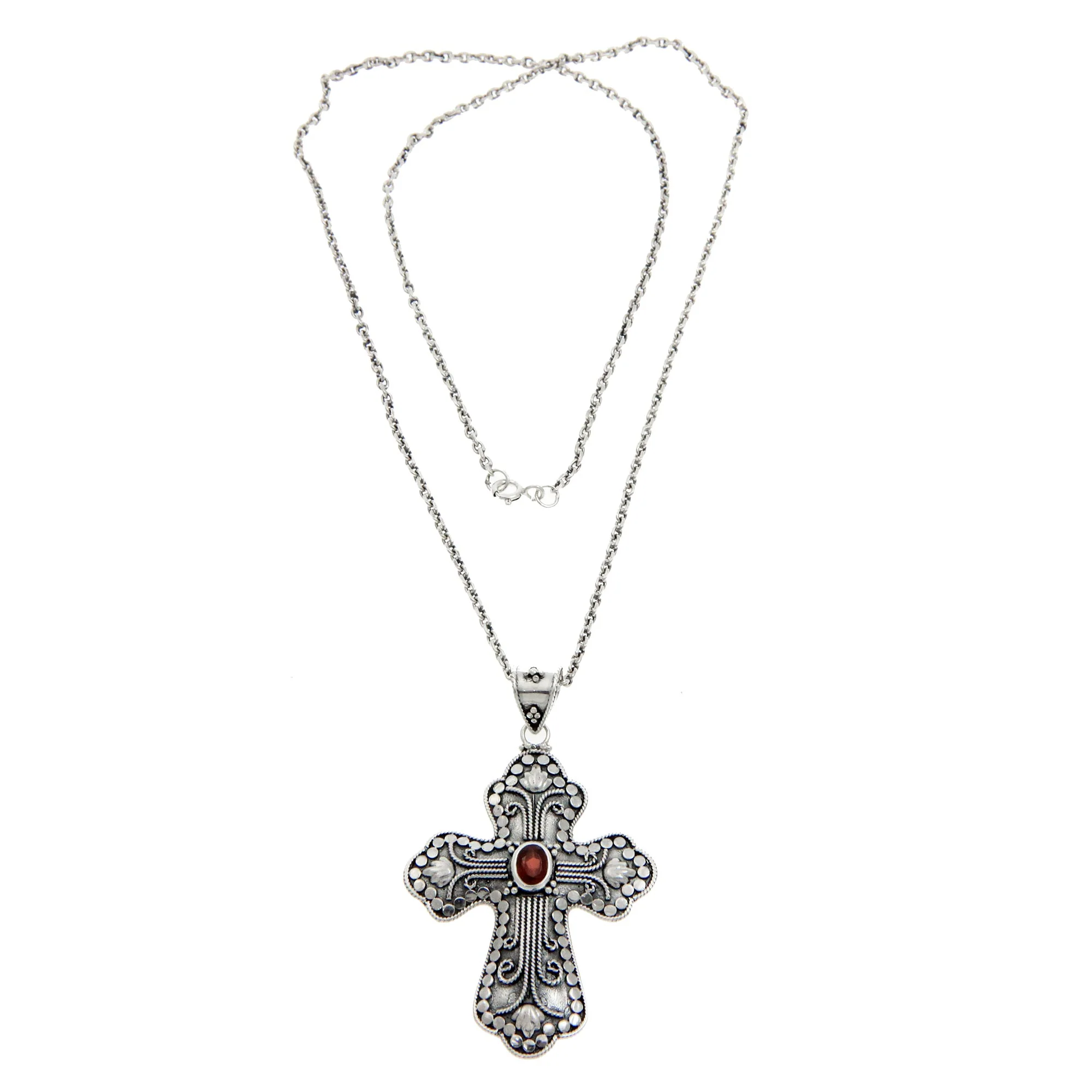 Redemption Garnet cross necklace - Image 2