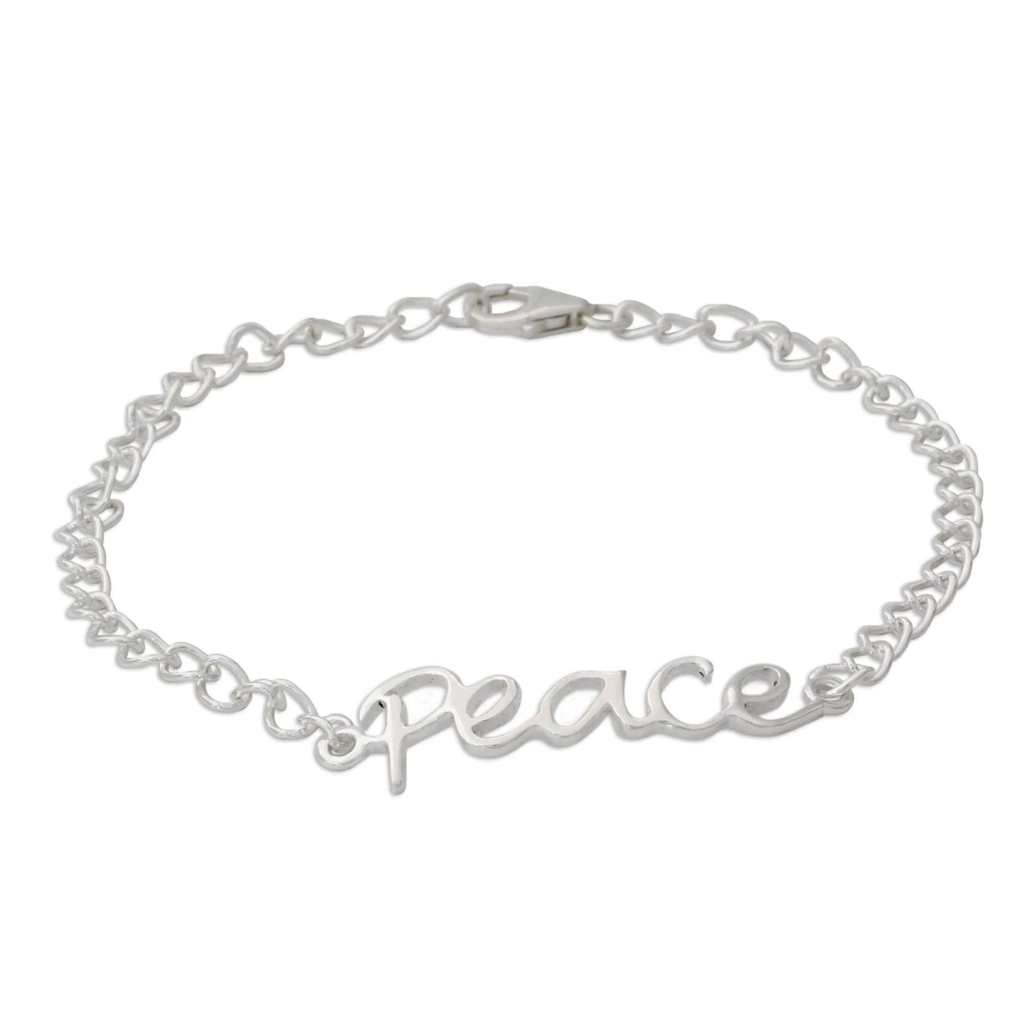 Remembrance of Peace Silver Chain Bracelet - Image 3