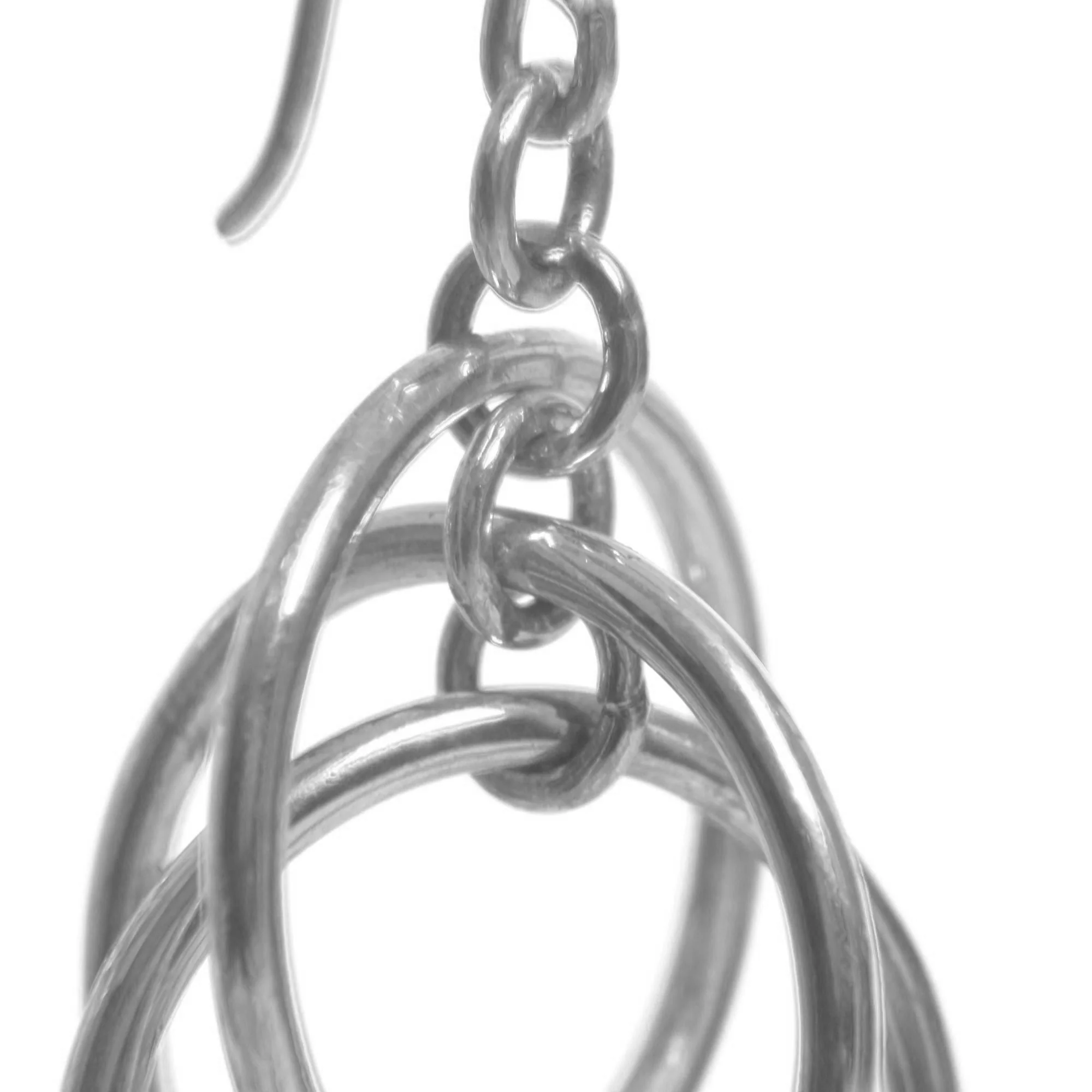 Ring Ring 3 Ring Sterling Silver Earrings - Image 5