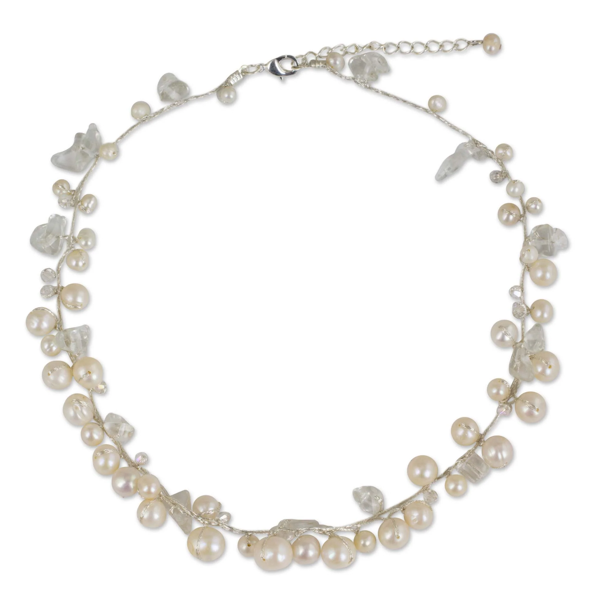 River of Snow Freshwater Pearl Strand Necklace - Image 2