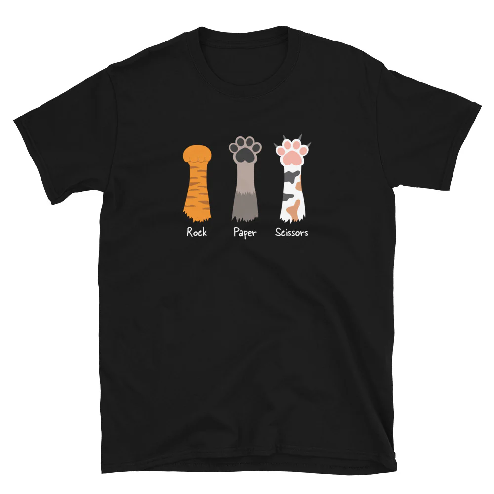 Rock Paper Scissors Paw T-Shirt - Image 2