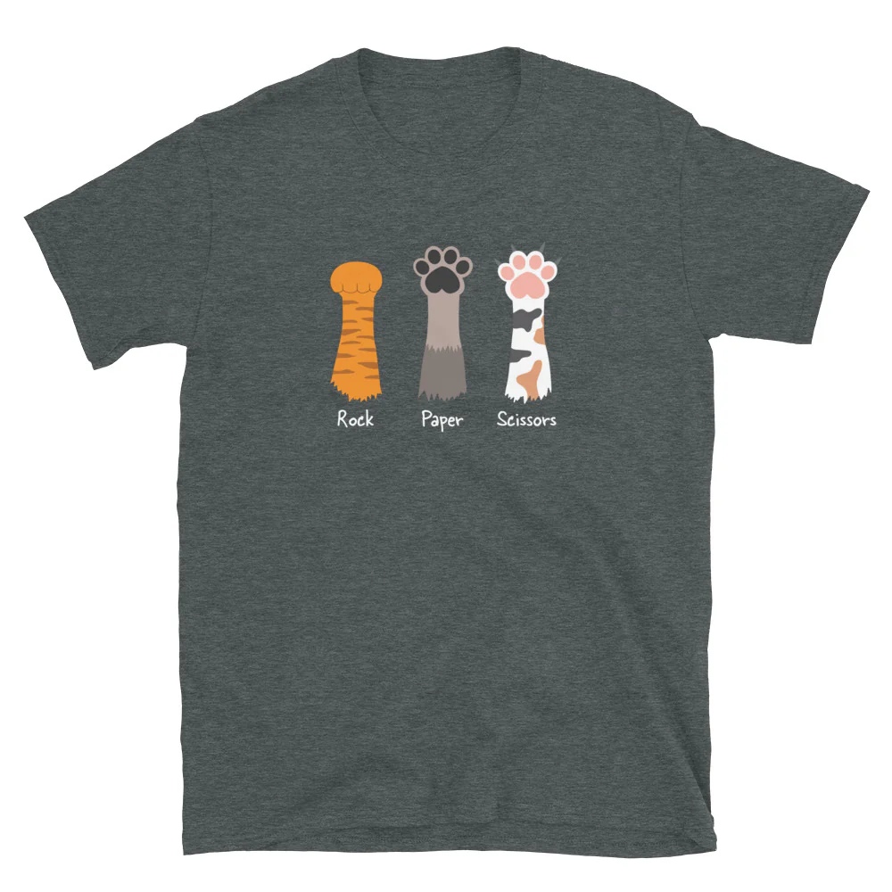 Rock Paper Scissors Paw T-Shirt - Image 4