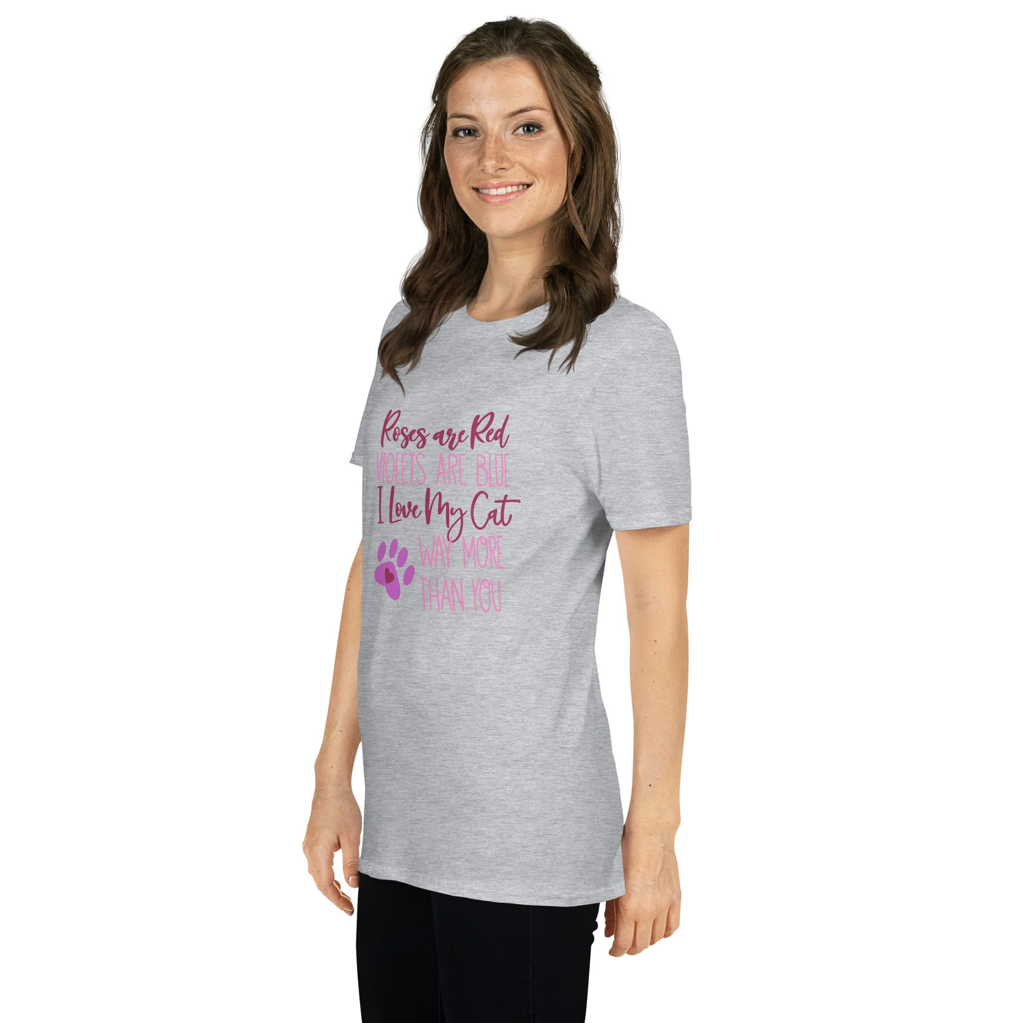 Roses Are Red Cat T-Shirt - Image 9