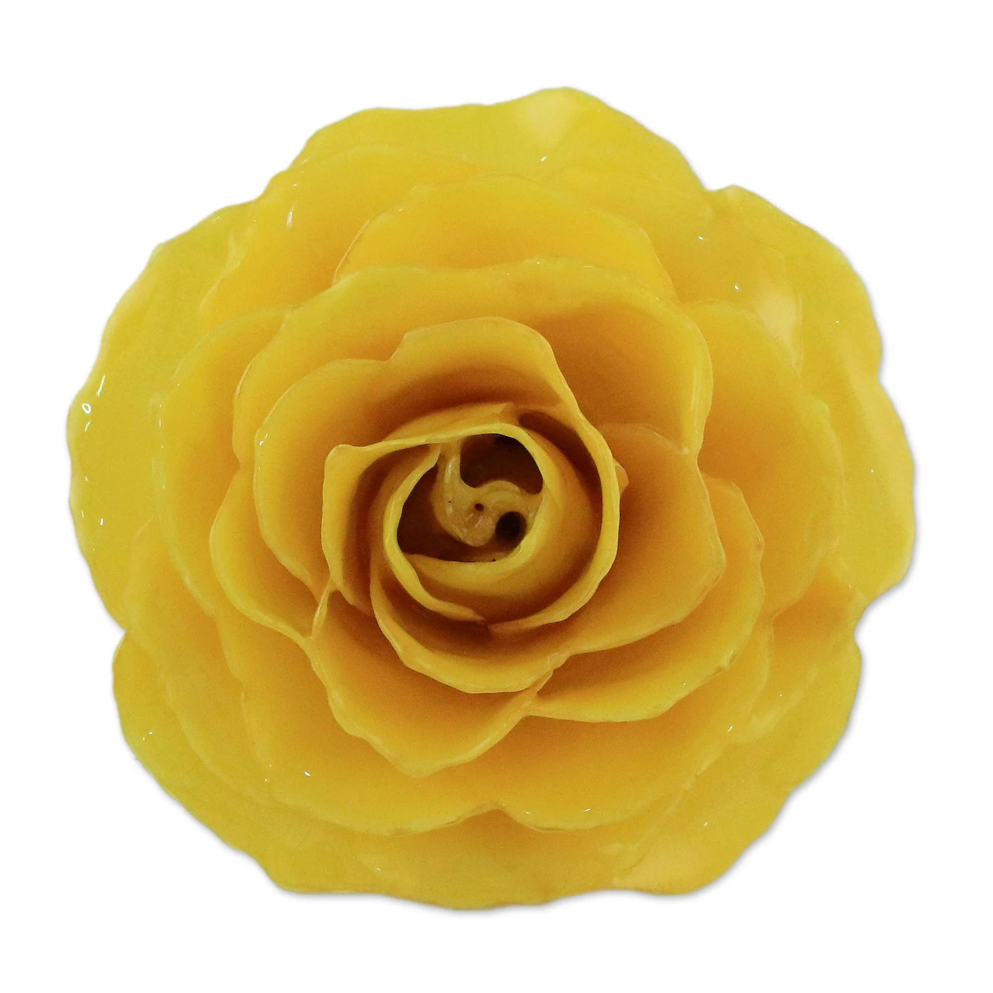 Rosy Mood in Yellow Flower Brooch - Image 3