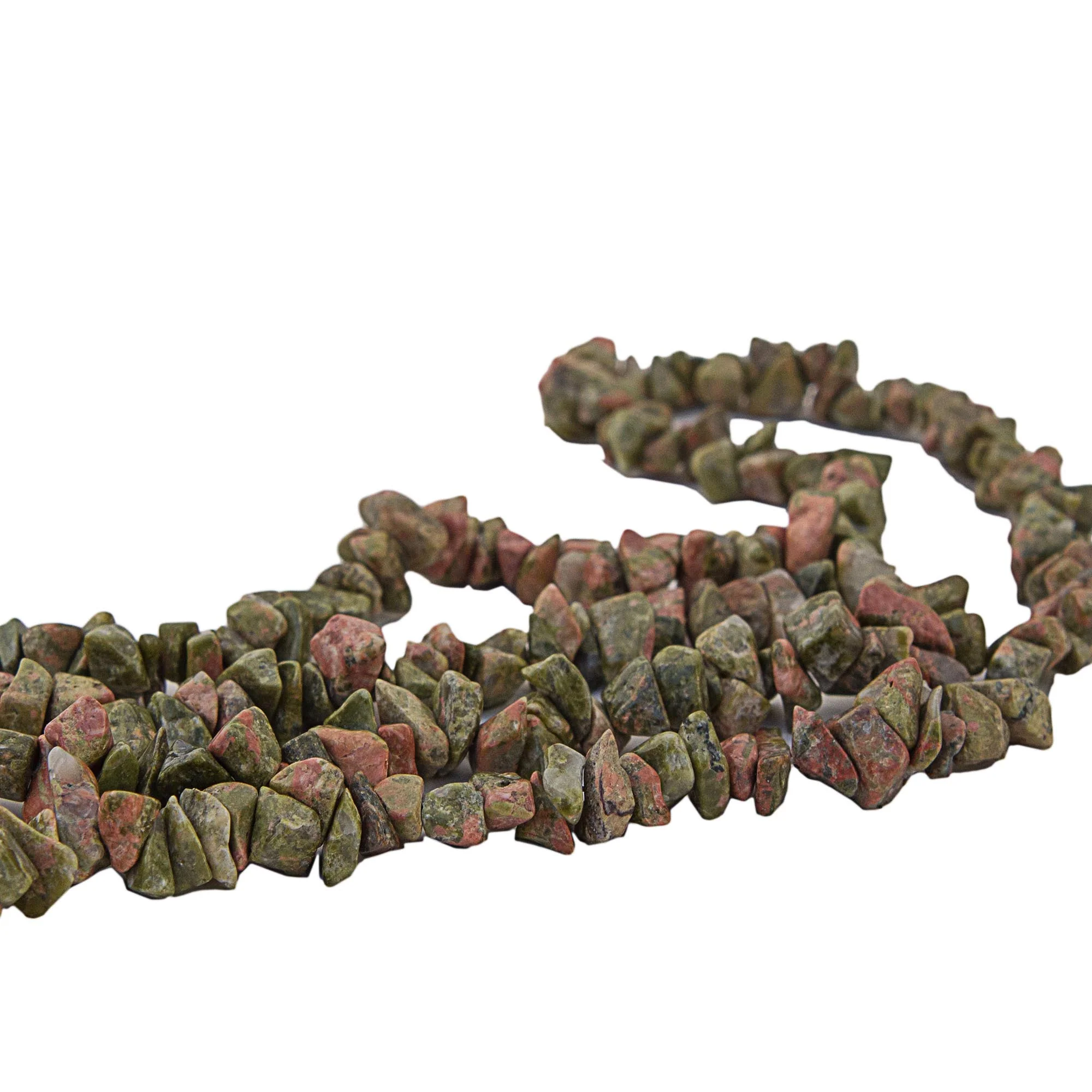 Rosy Sage Unakite Beaded Strand Long Necklace from Brazil - Image 5