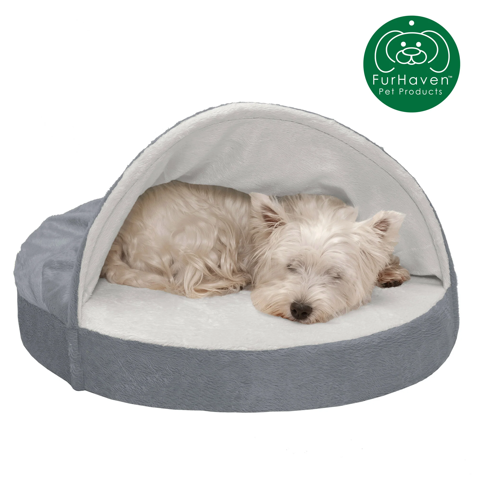 Round Microvelvet Snuggery Pet Bed - Image 20