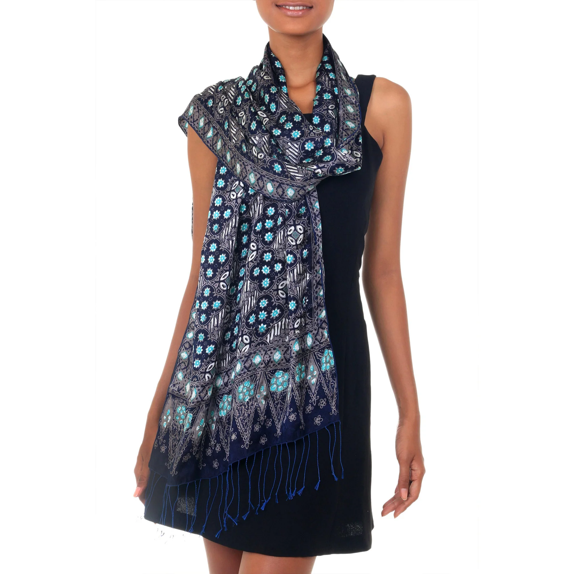 Royal Art Batik Silk Shawl - Image 4