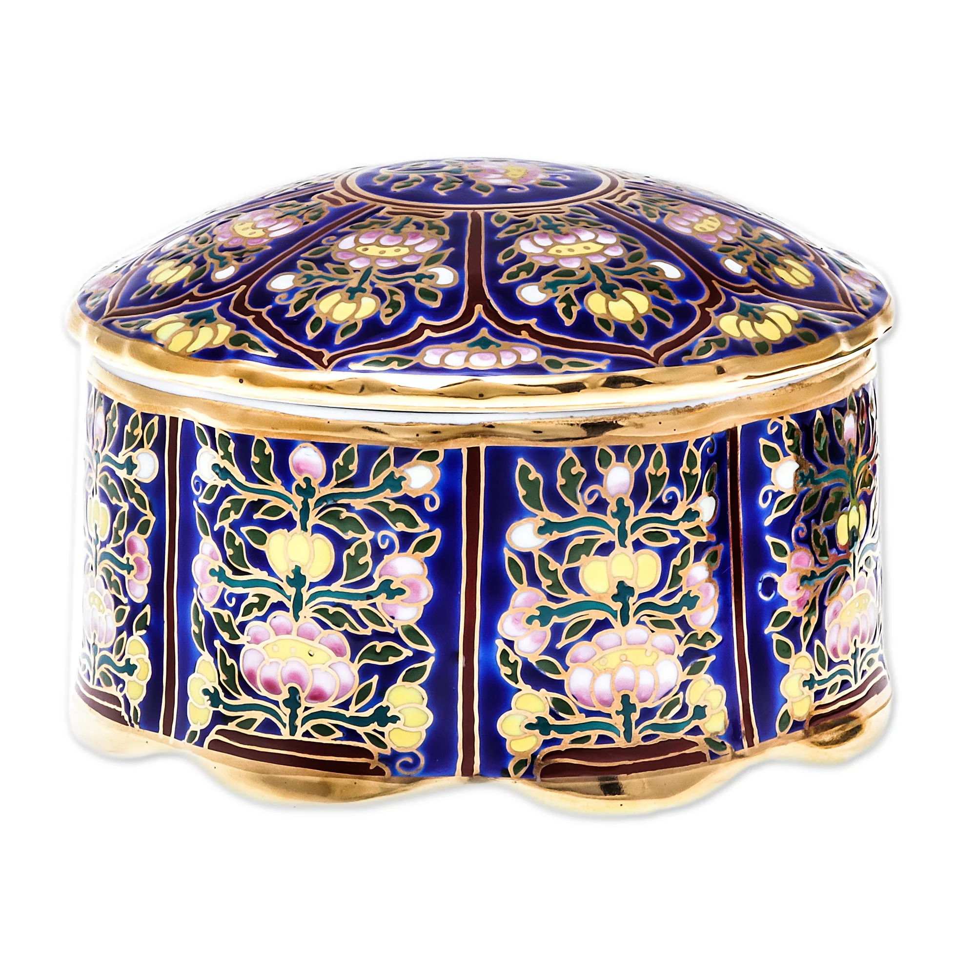 Royal Benjarong Gilded Porcelain Box - Image 2
