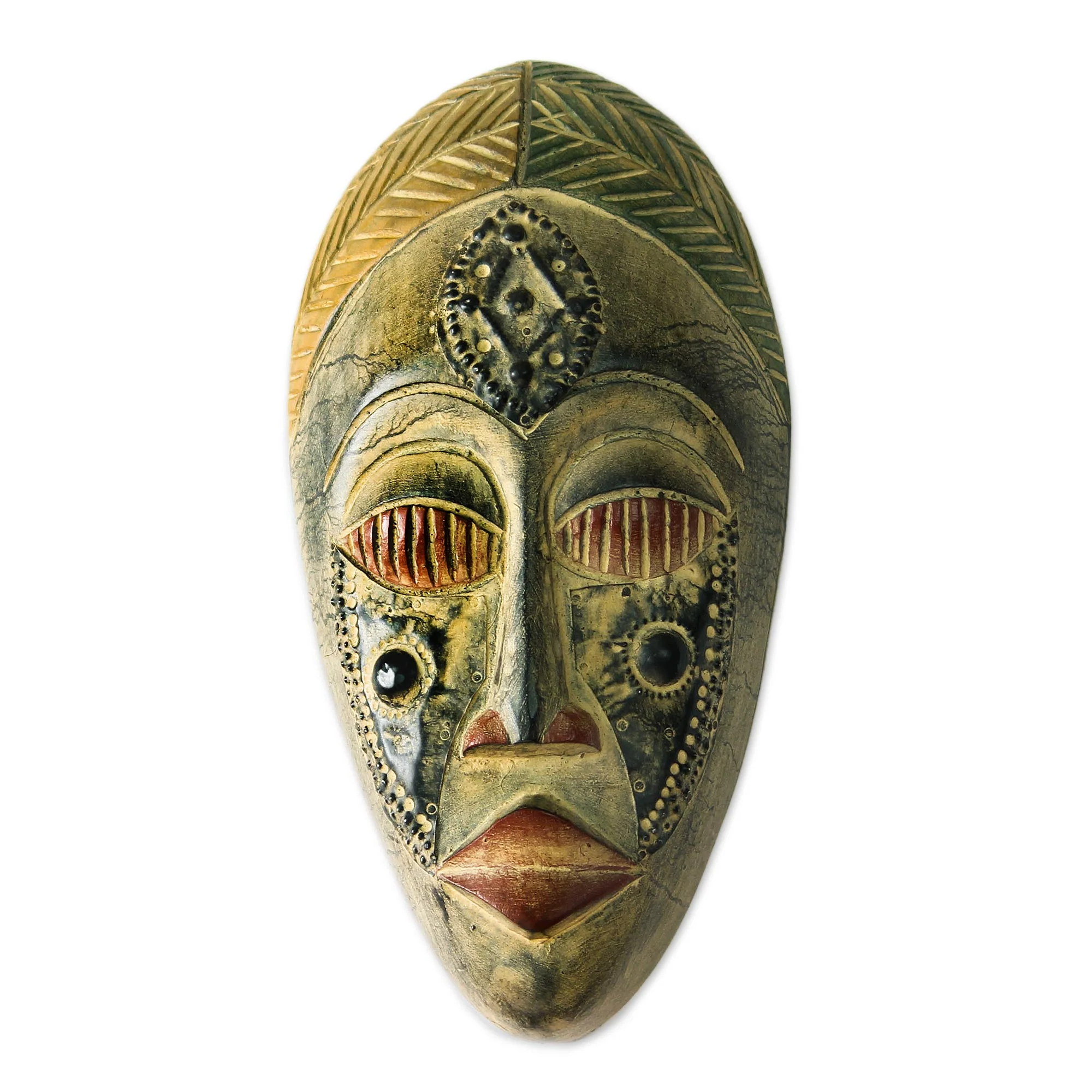 Royal Presence Hand Crafted Wood Mask - Image 2