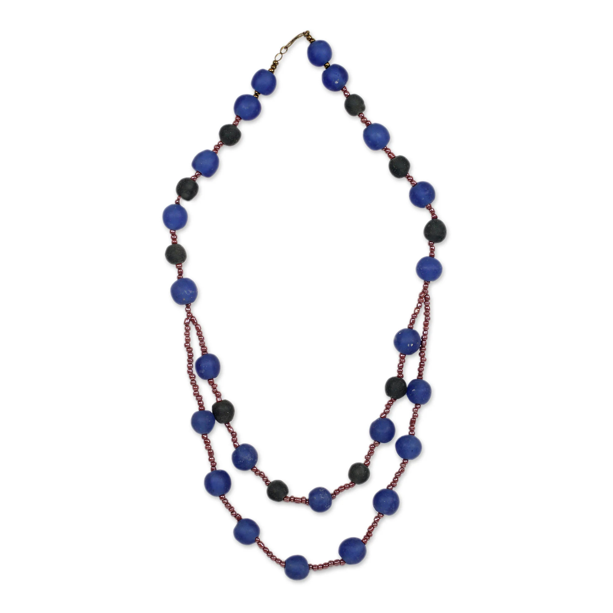 Royalty Recycled Glass Eco Friendly African Necklace - Image 2