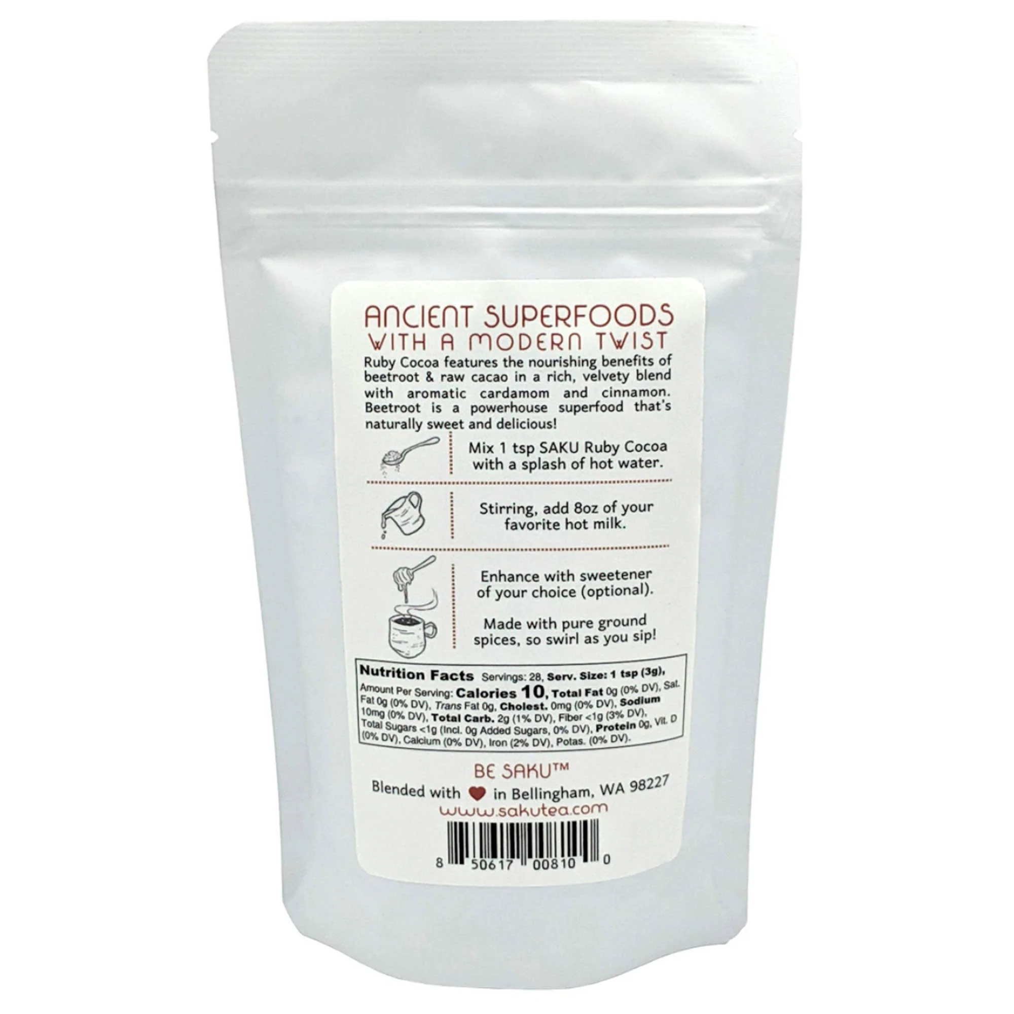 Ruby Cocoa Beetroot Latte Blend Tea - Image 2