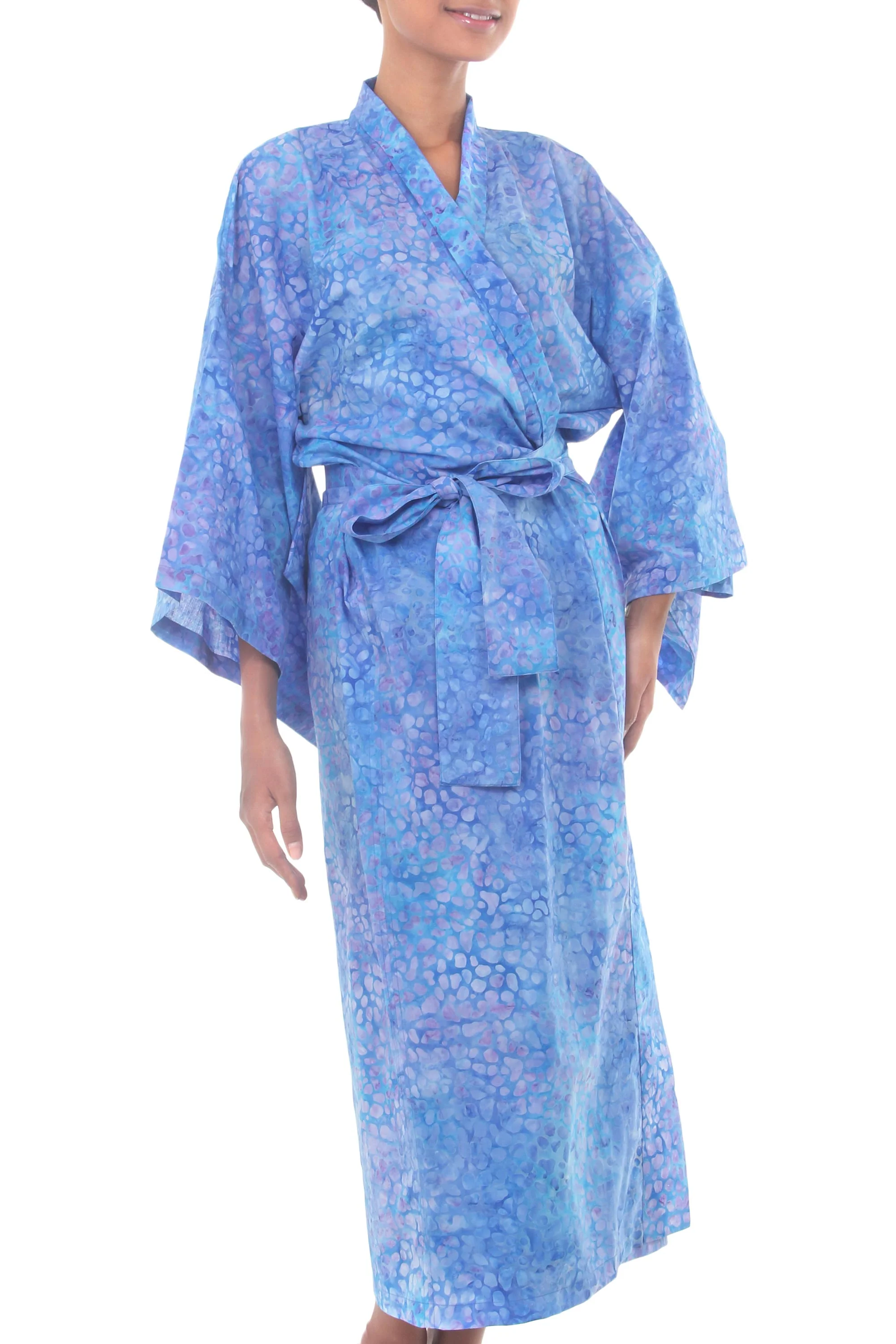 Rushing River Women's Batik Cotton Robe - Image 3