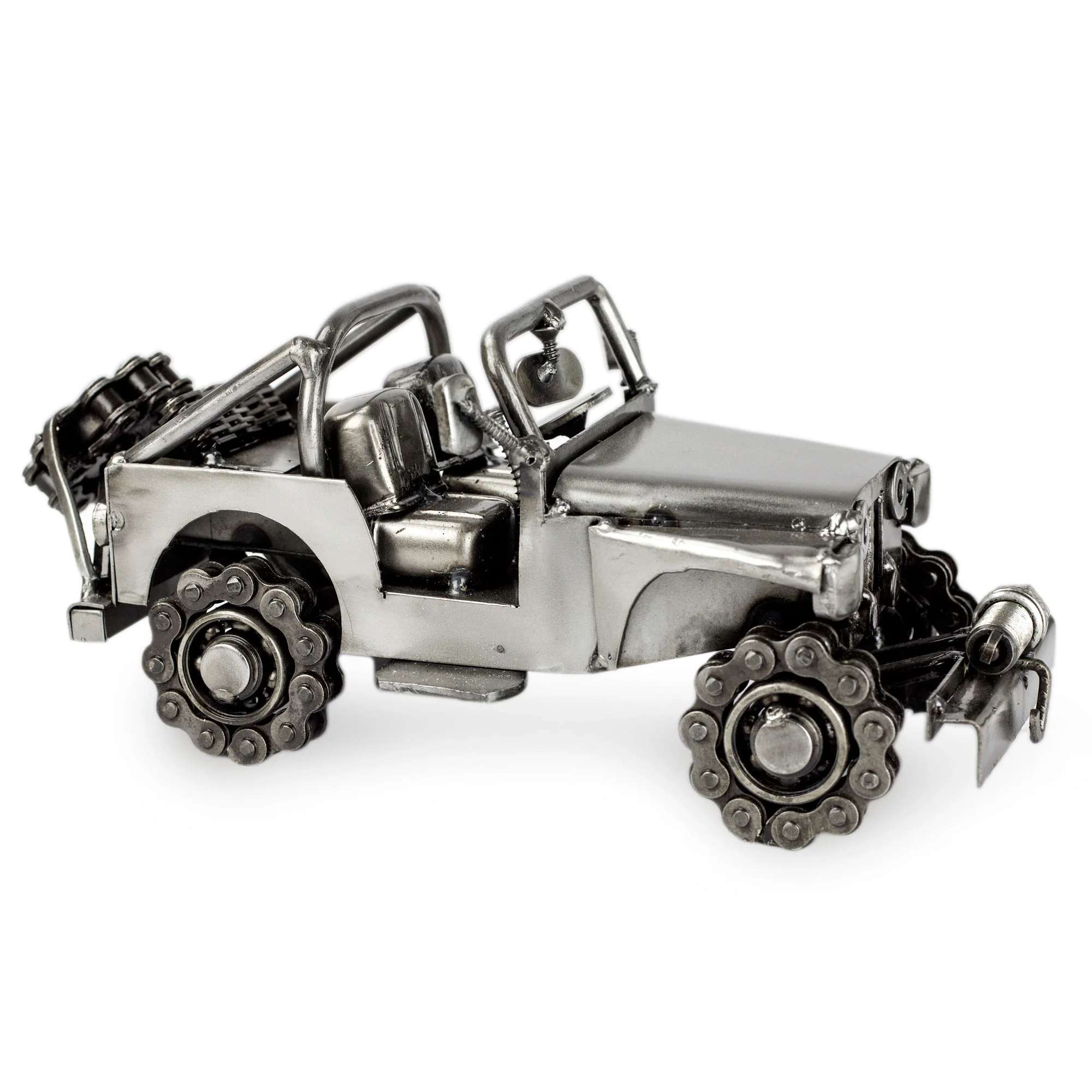 Rustic Off-Road Jeep Metal Sculpture - Image 2