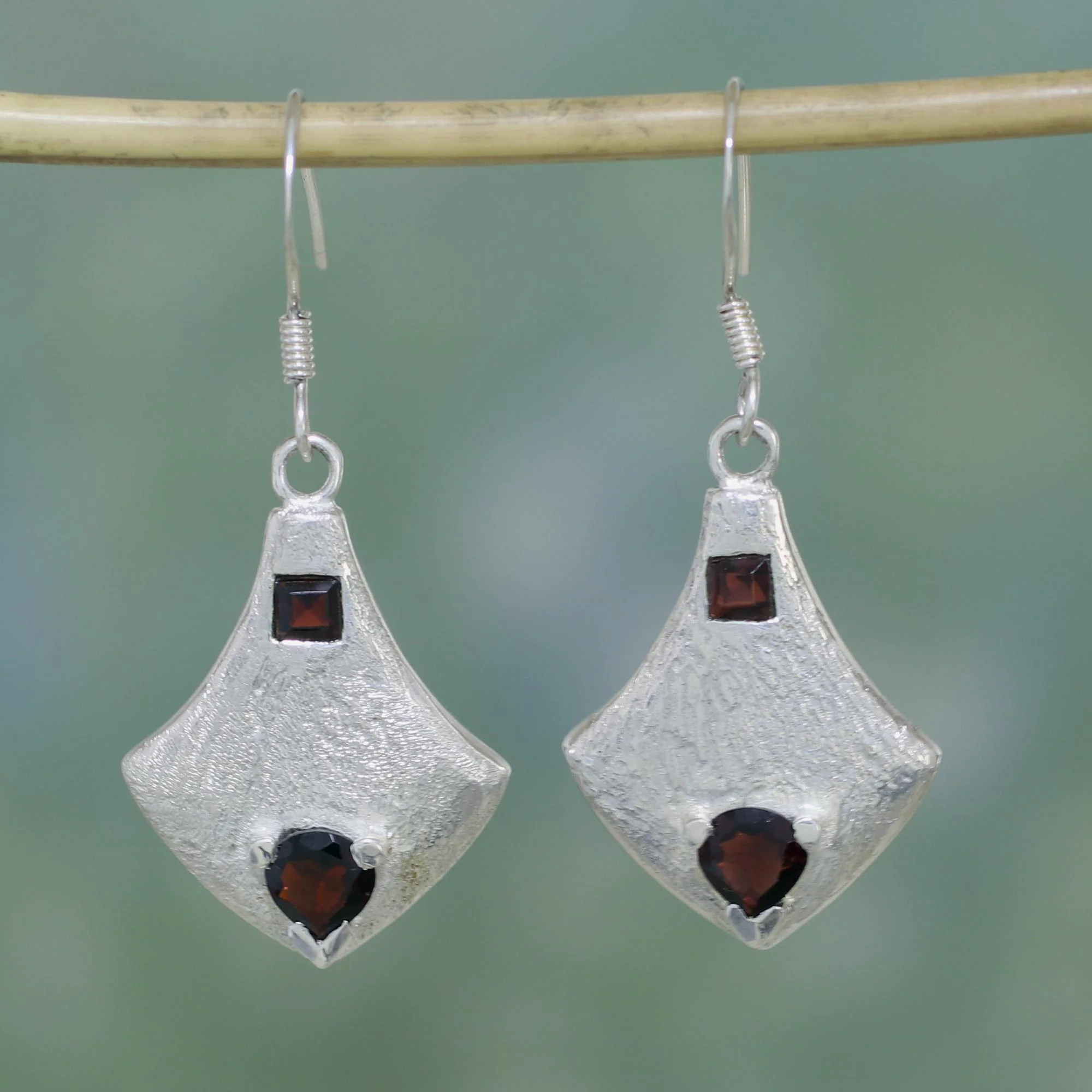 Safeguard Garnet dangle earrings