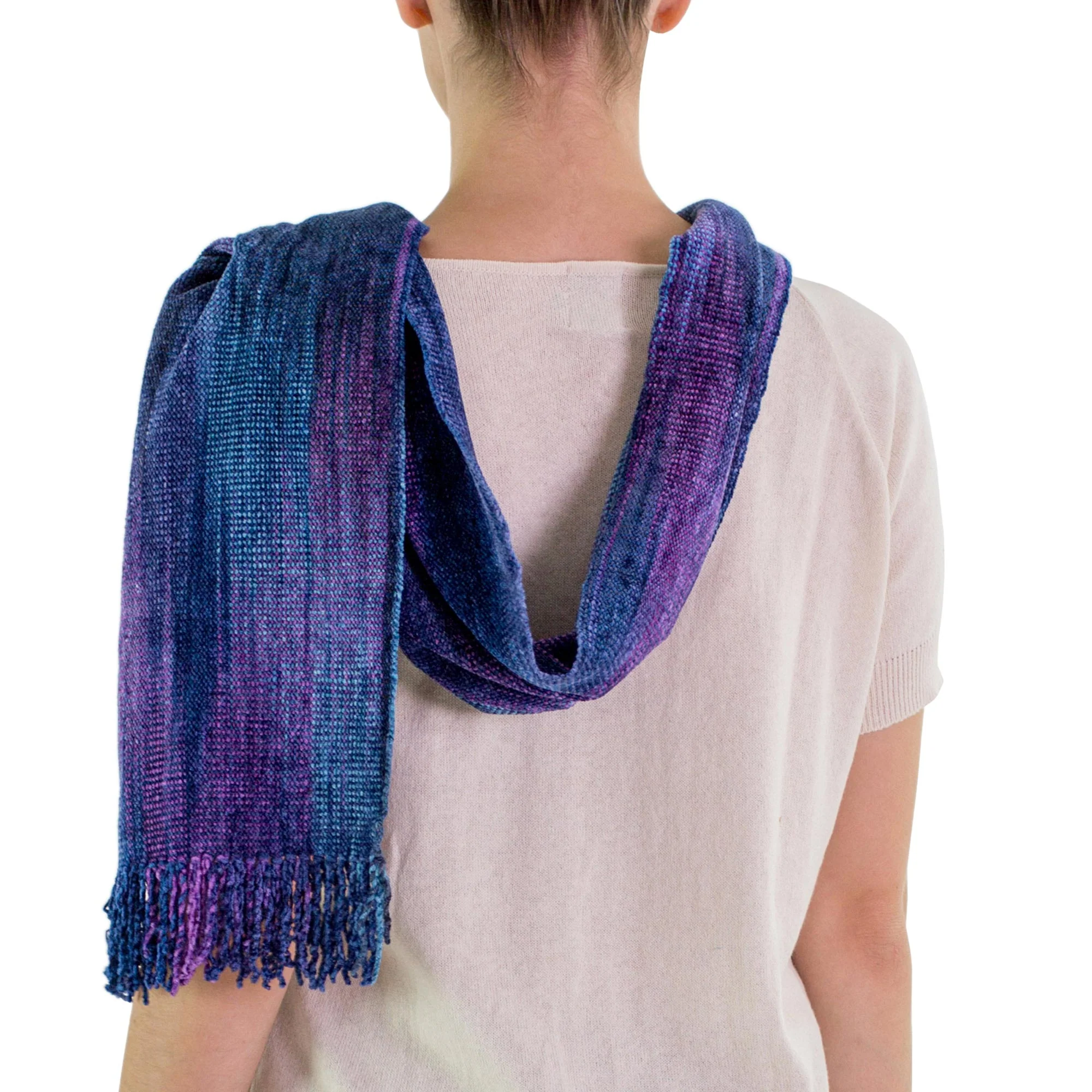 Sapphire Dreamer Blue Bamboo Scarf - Image 4