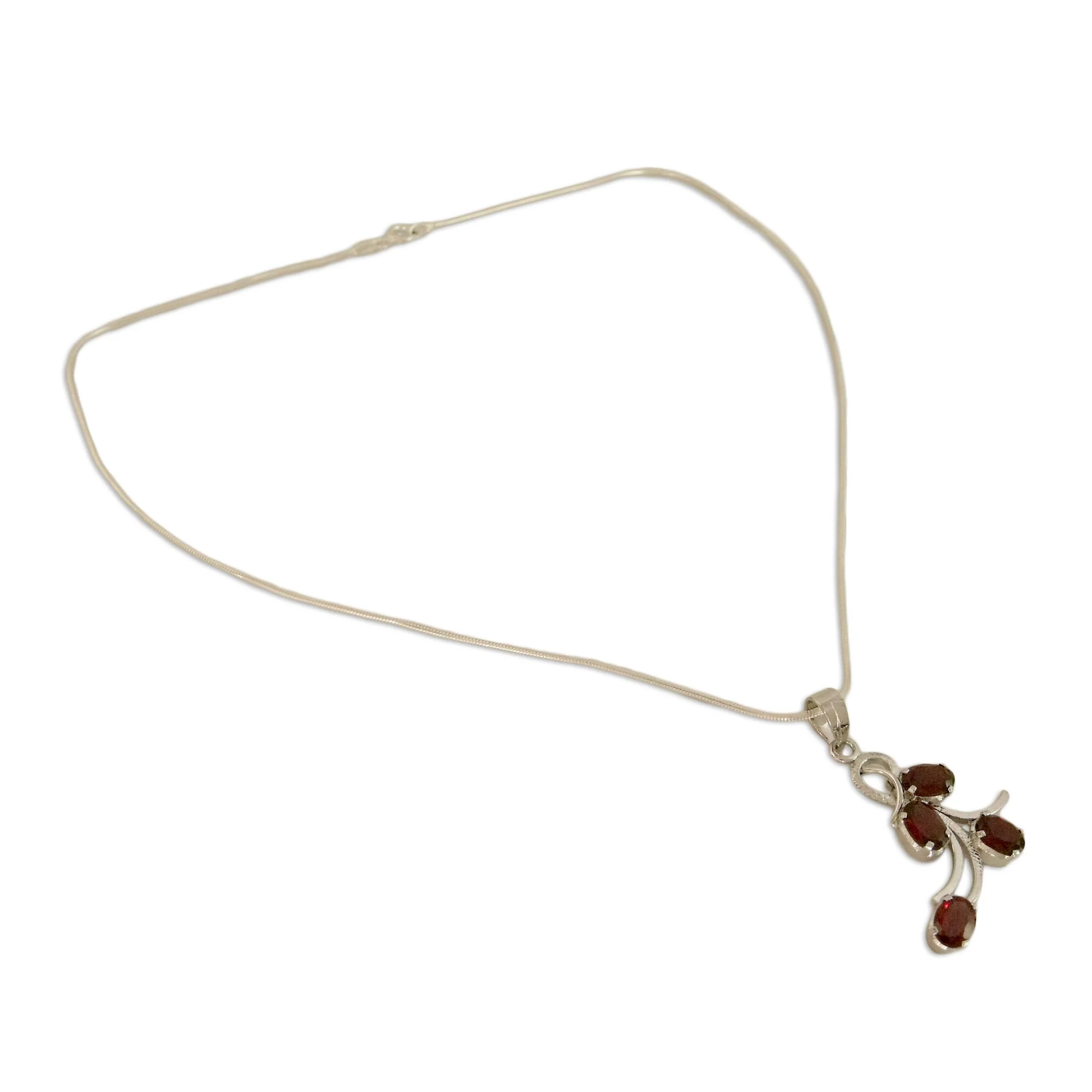 Scarlet Petals Sterling Silver Necklace - Image 5