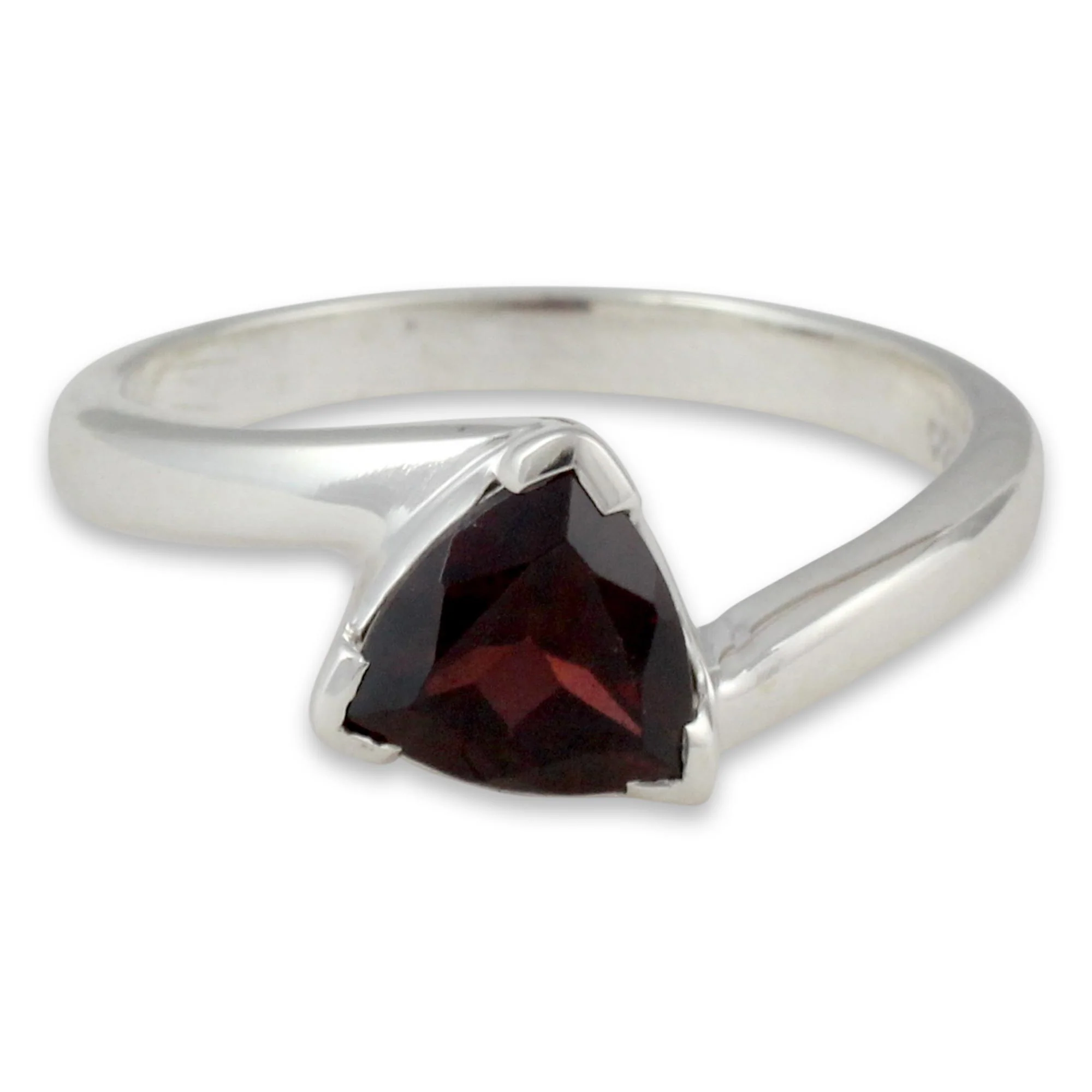 Scintillating Jaipur Garnet Solitaire Ring - Image 2