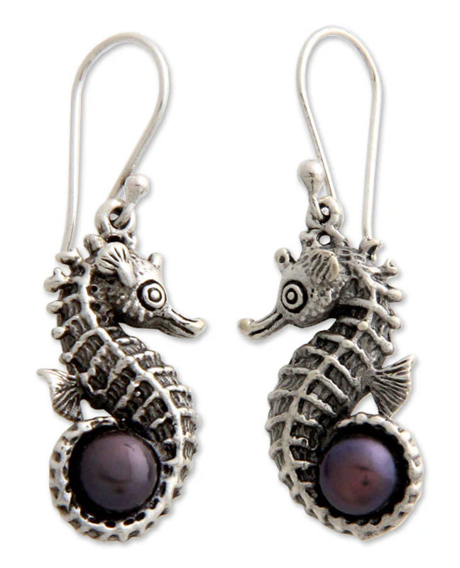 Sea Horse Legend Sterling Silver Earrings - Image 2
