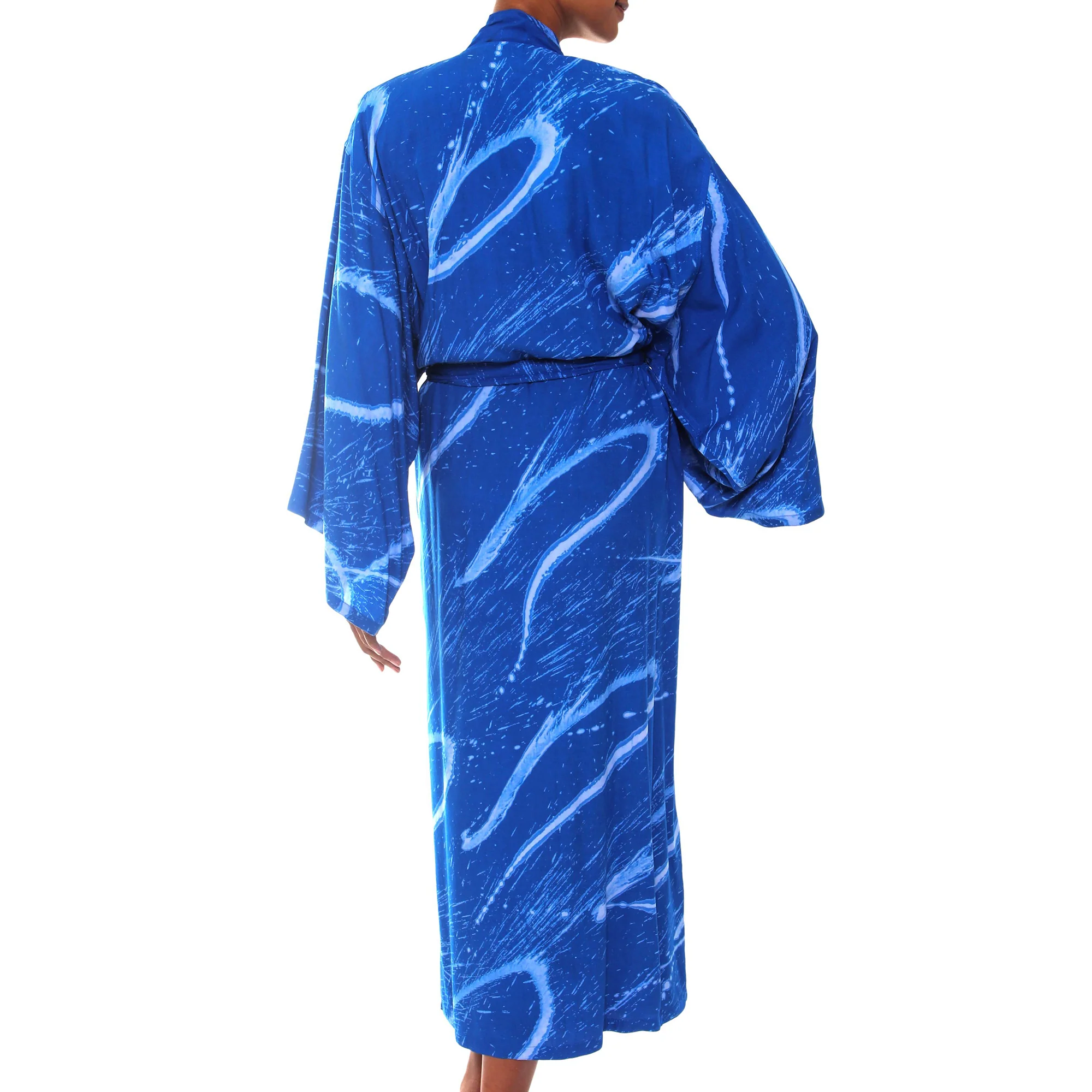 Sea of Sapphire Batik Women's Robe - Image 3