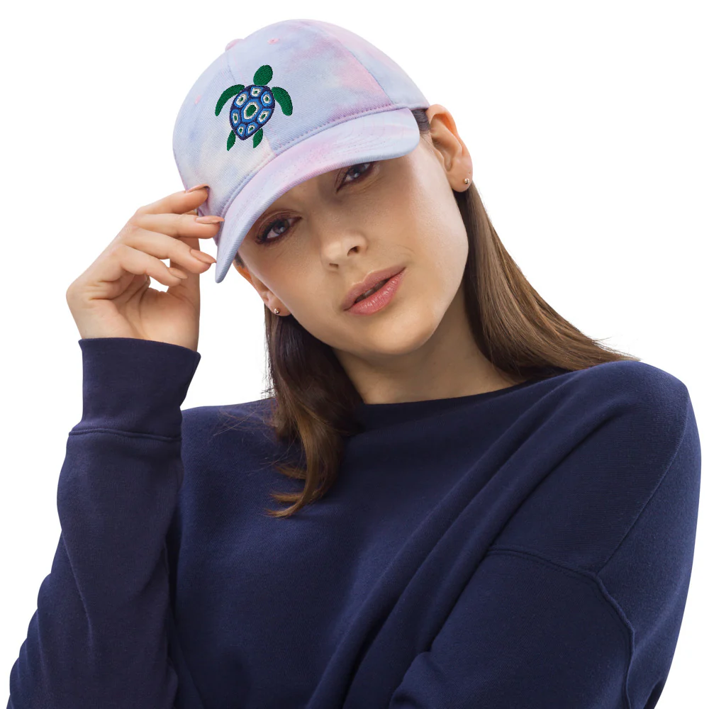 Sea Turtle Tie-Dye Baseball Hat - Image 2