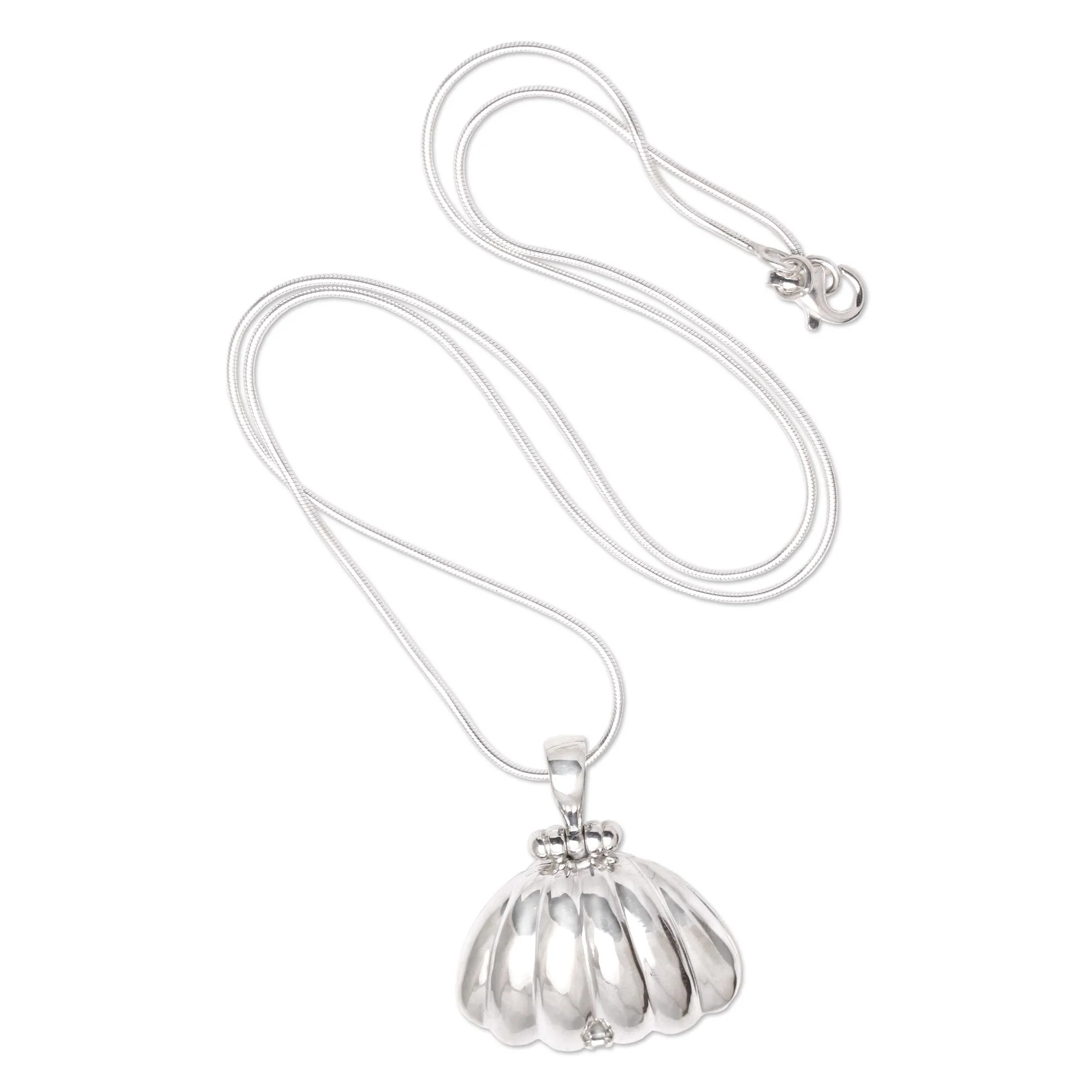 Seashell Sterling Silver Locket Necklace - Image 5