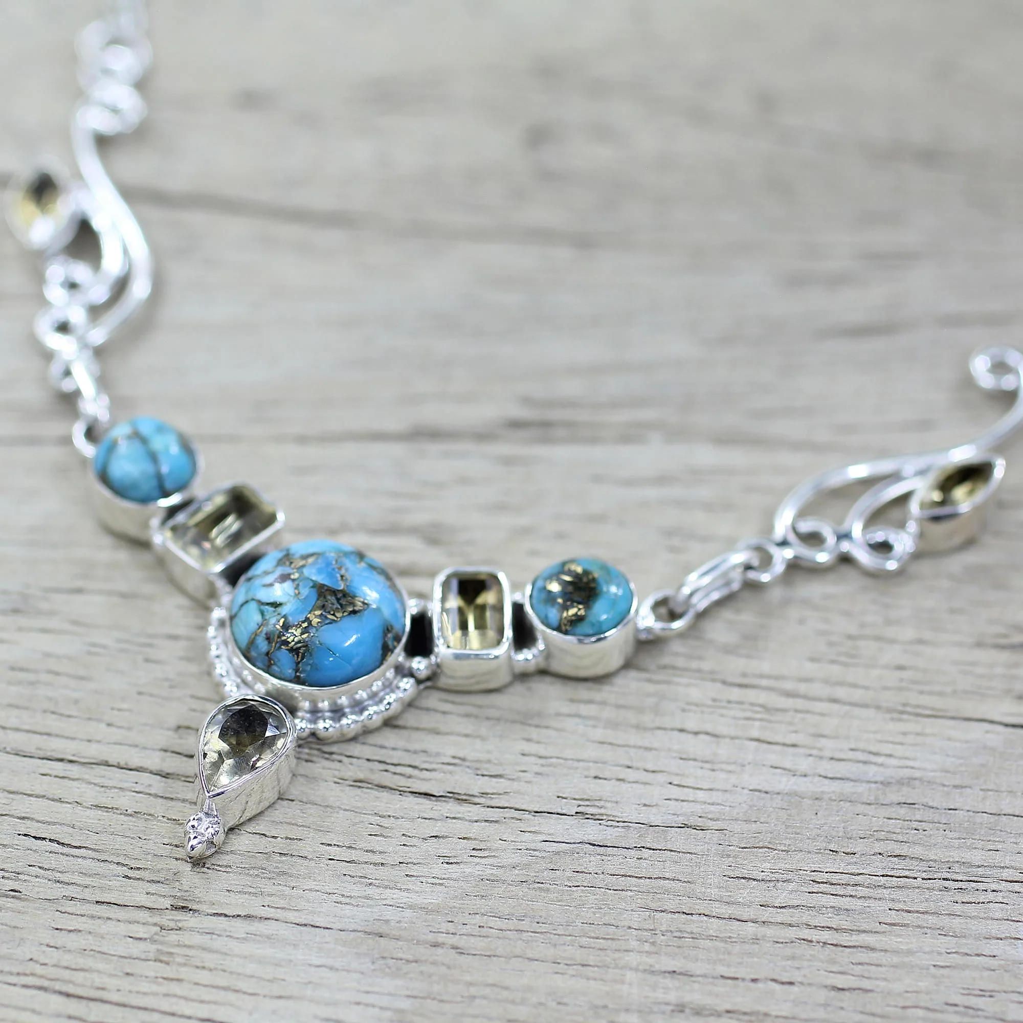 Seashore Radiance Citrine Pendant Necklace - Image 3